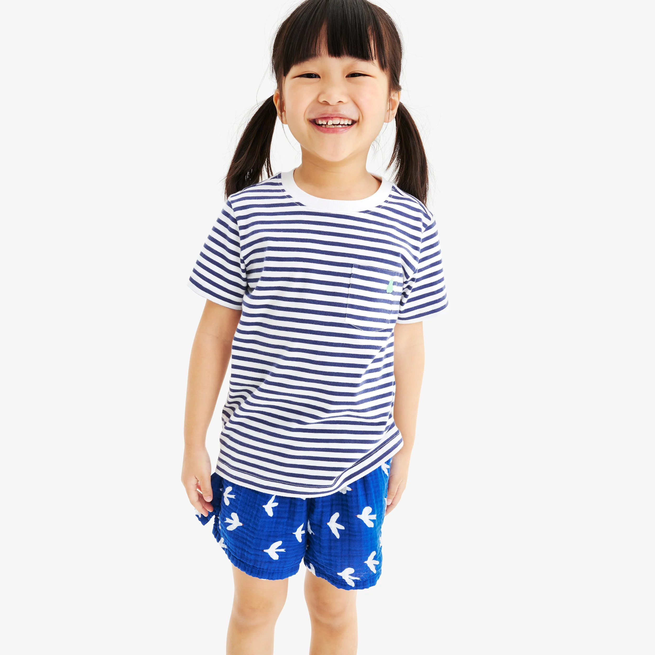 Clearance kids gauze beach short in bluejays - Image 2