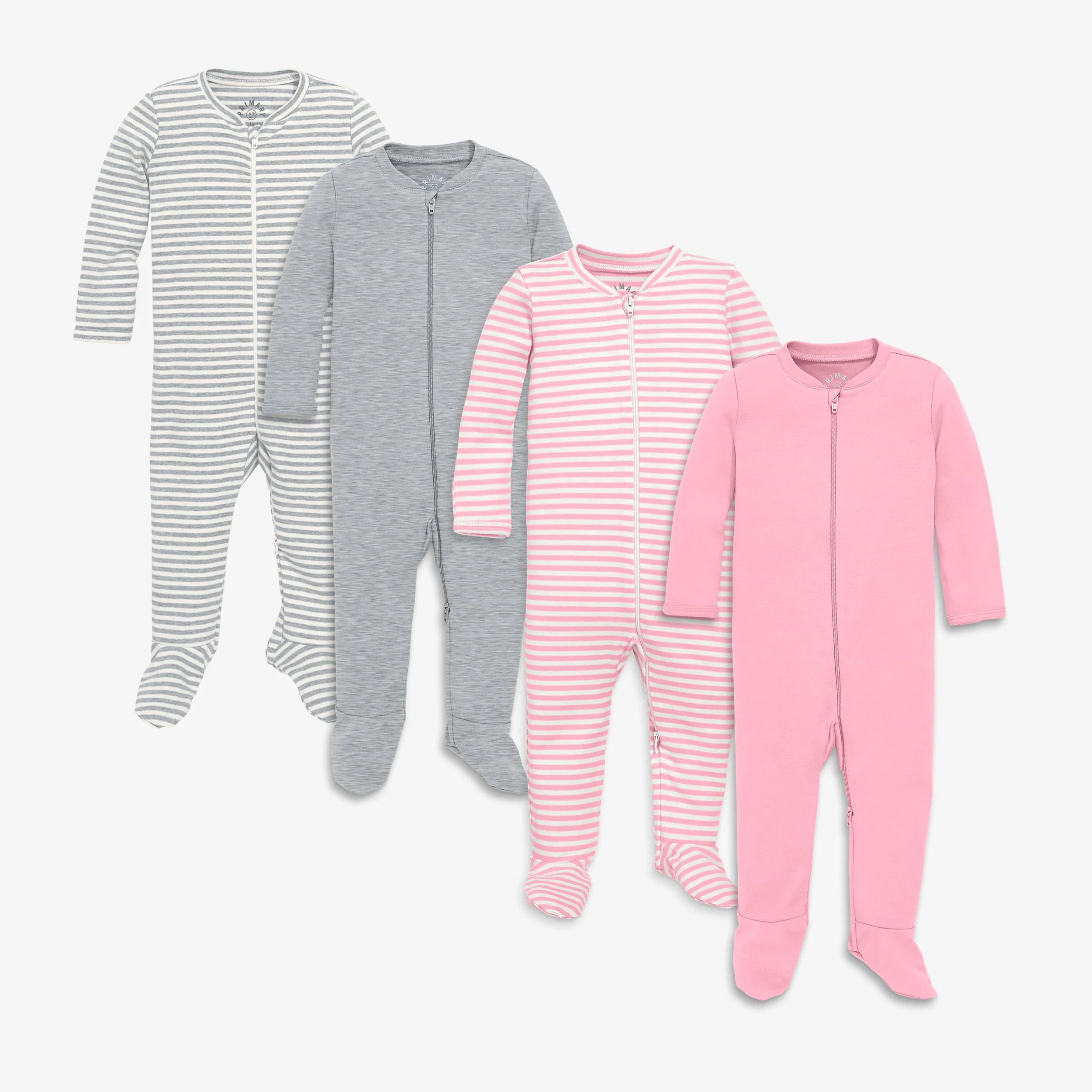 Organic cotton 2-way zip footie 4-pack - Image 3