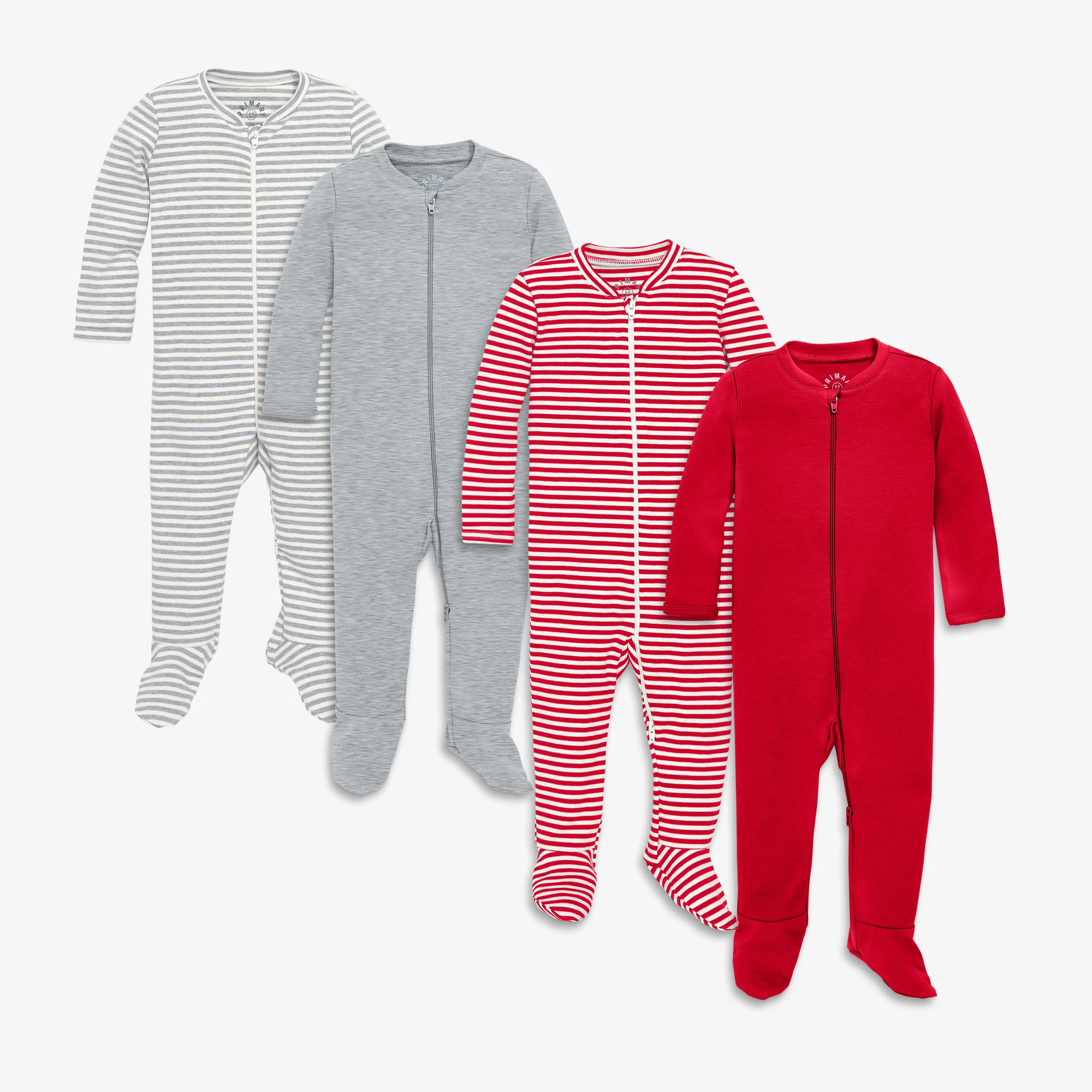 Organic cotton 2-way zip footie 4-pack - Image 4