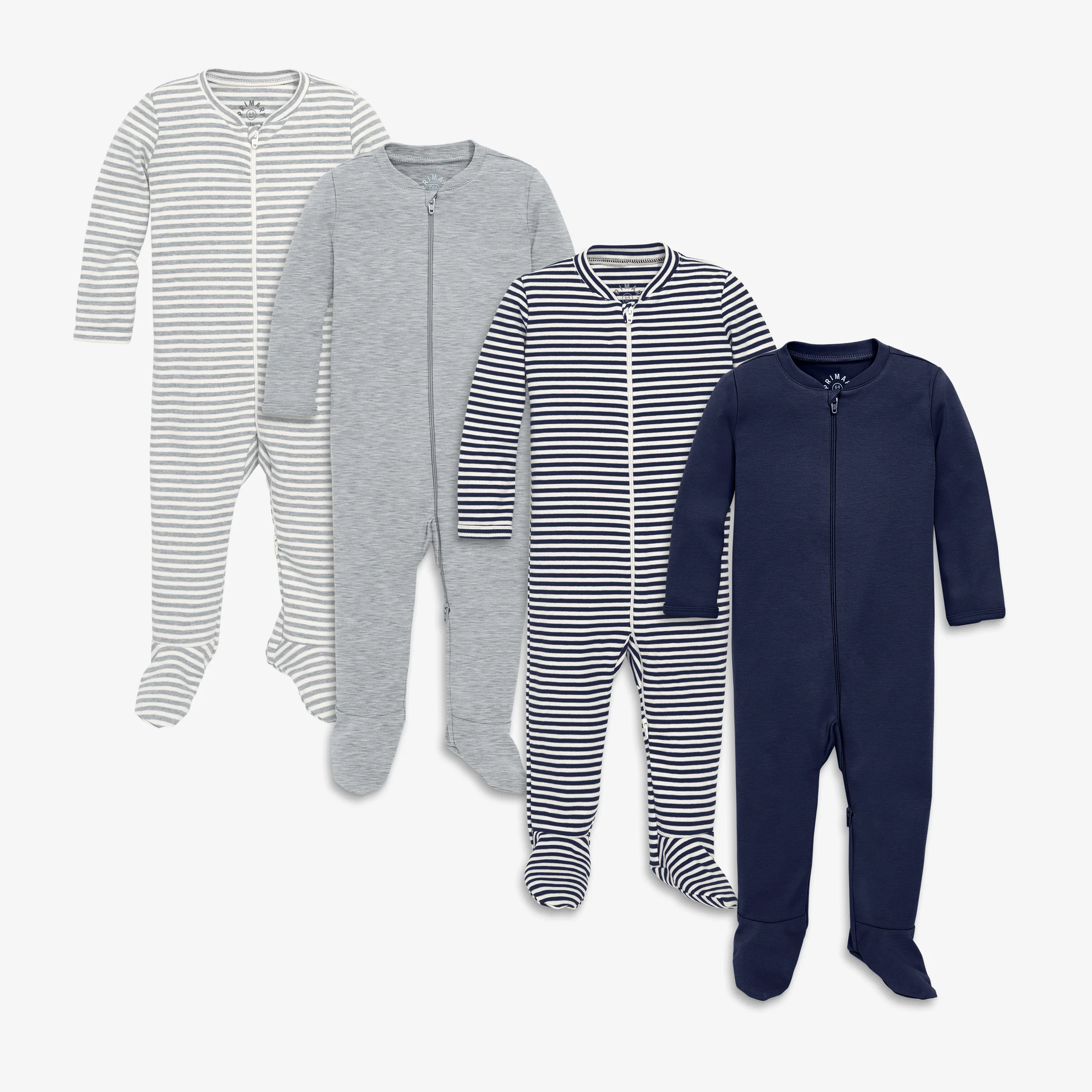Organic cotton 2-way zip footie 4-pack - Image 6