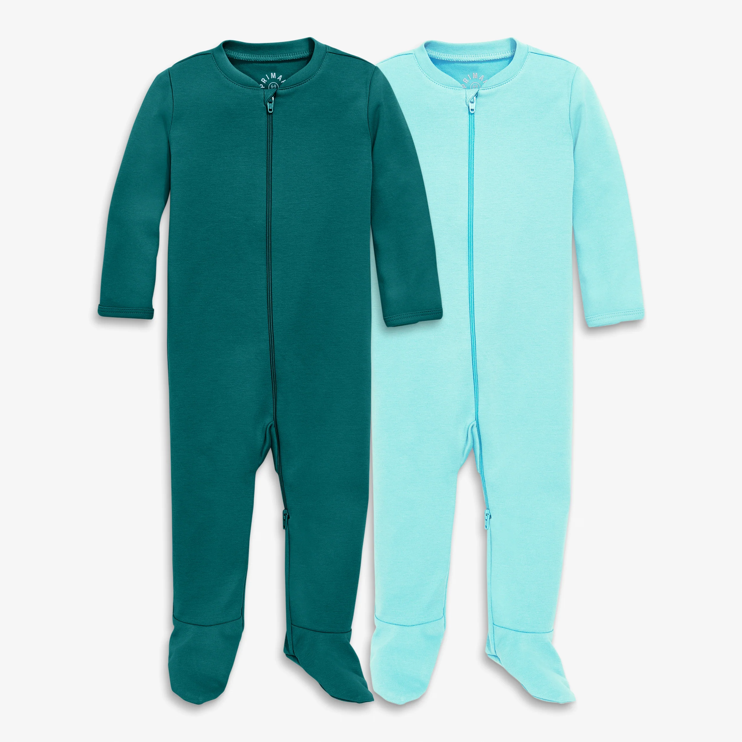 Baby organic zip footie 2-pack