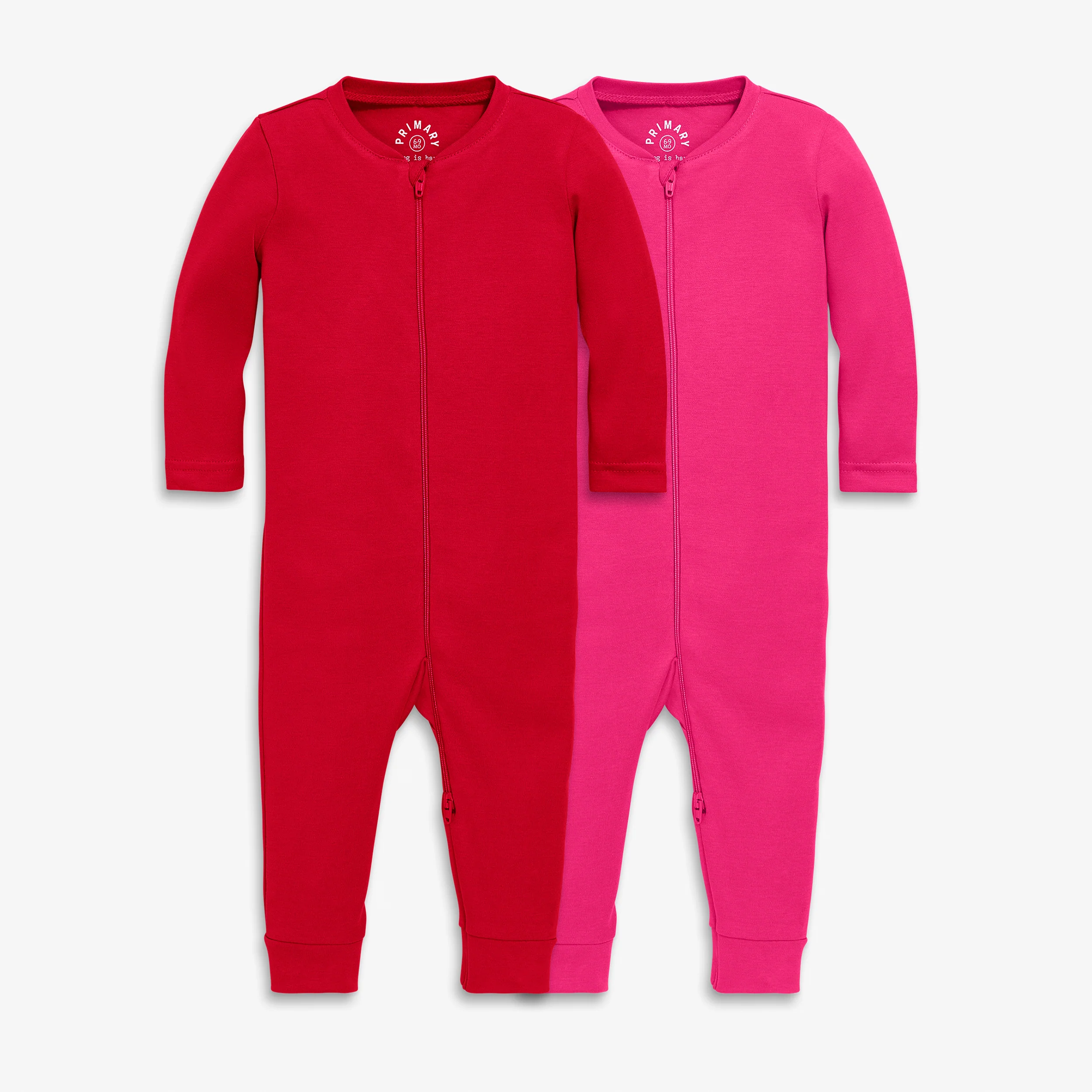 Baby organic zip romper 2-pack