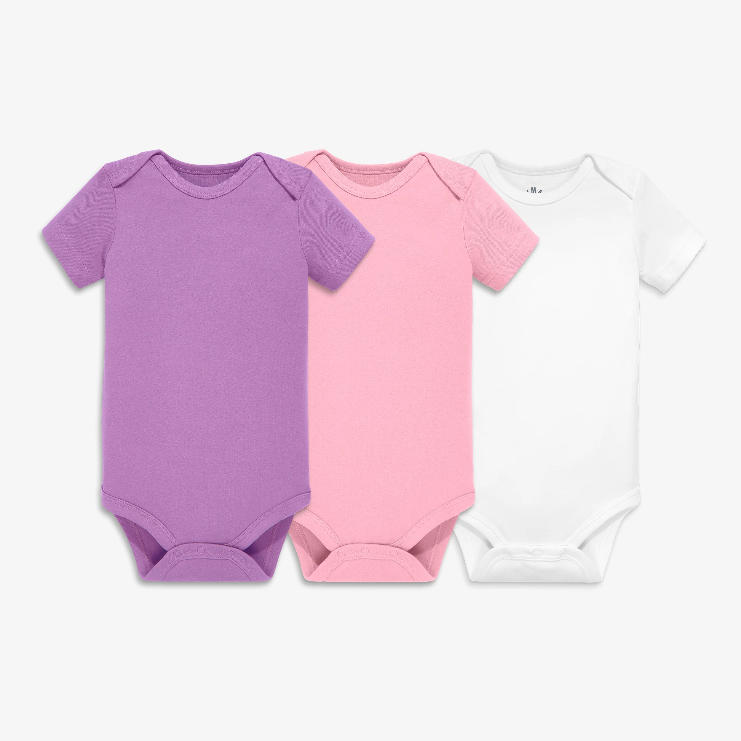 Organic short sleeve babysuit 3-pack - Image 2