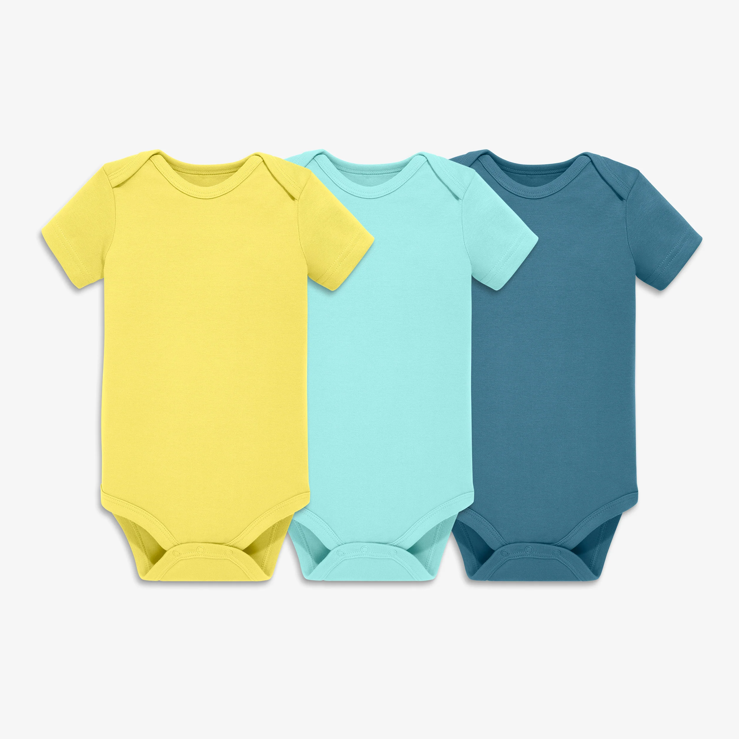 Organic short sleeve babysuit 3-pack - Image 4