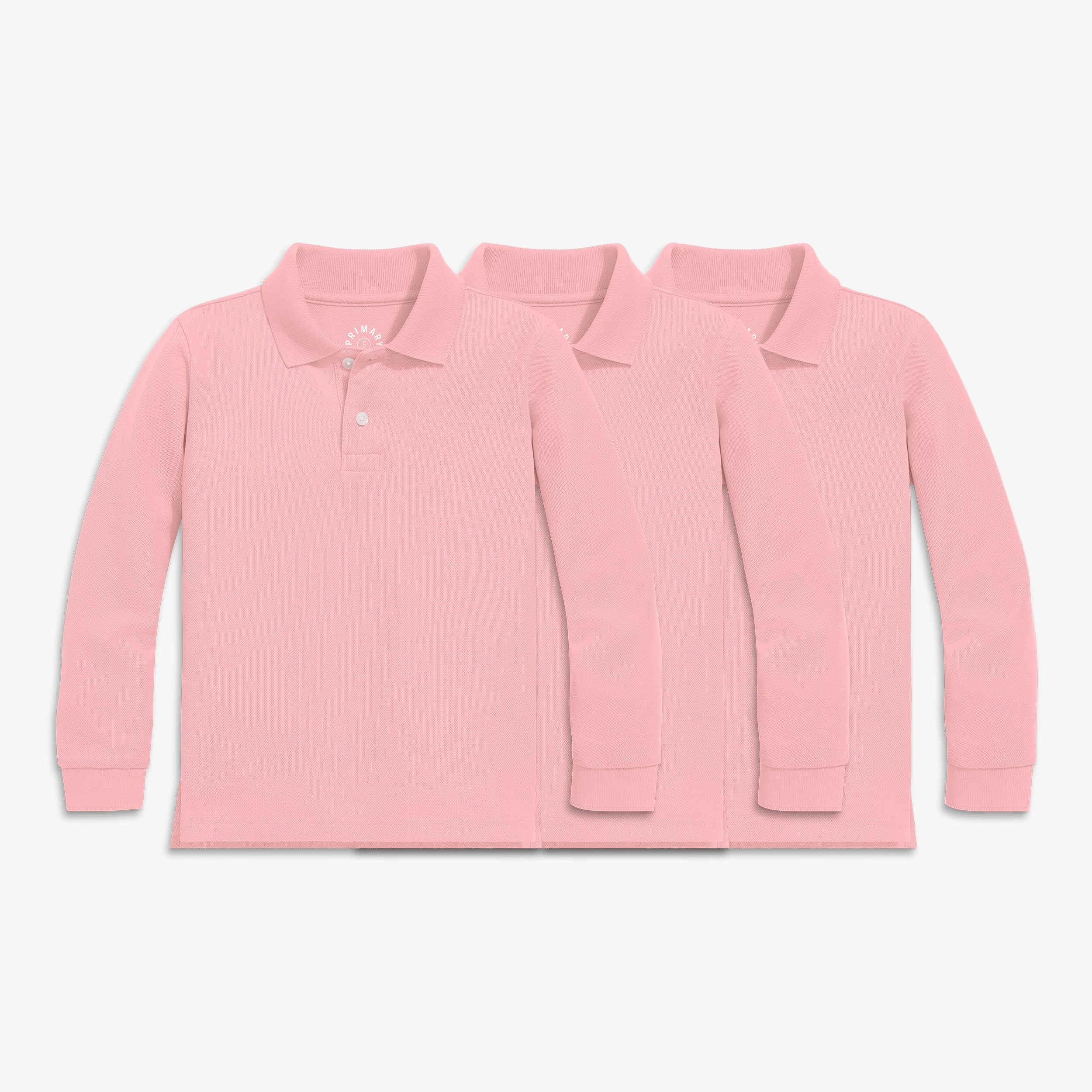 Kids long sleeve pique polo 3-pack - Image 3