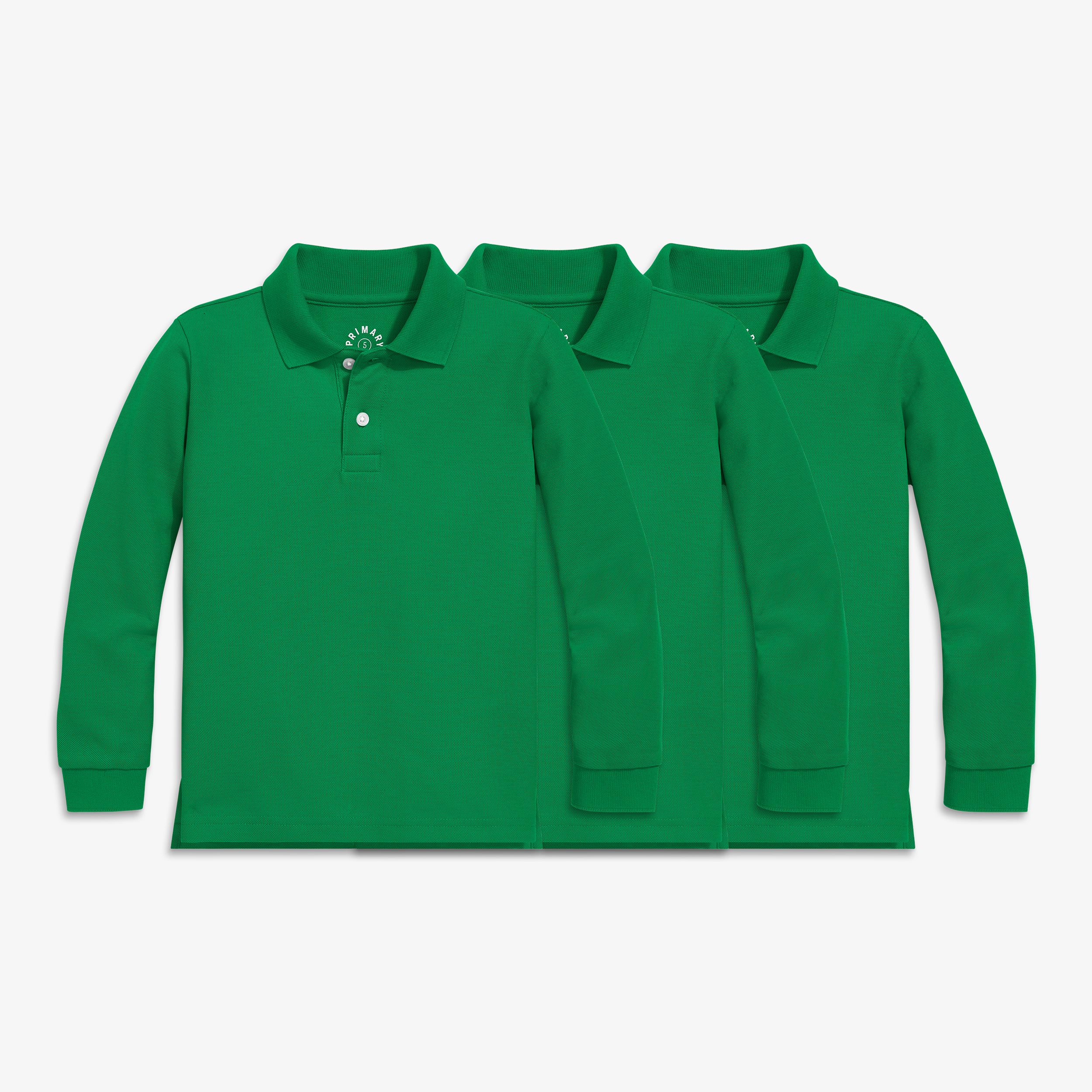 Kids long sleeve pique polo 3-pack - Image 8