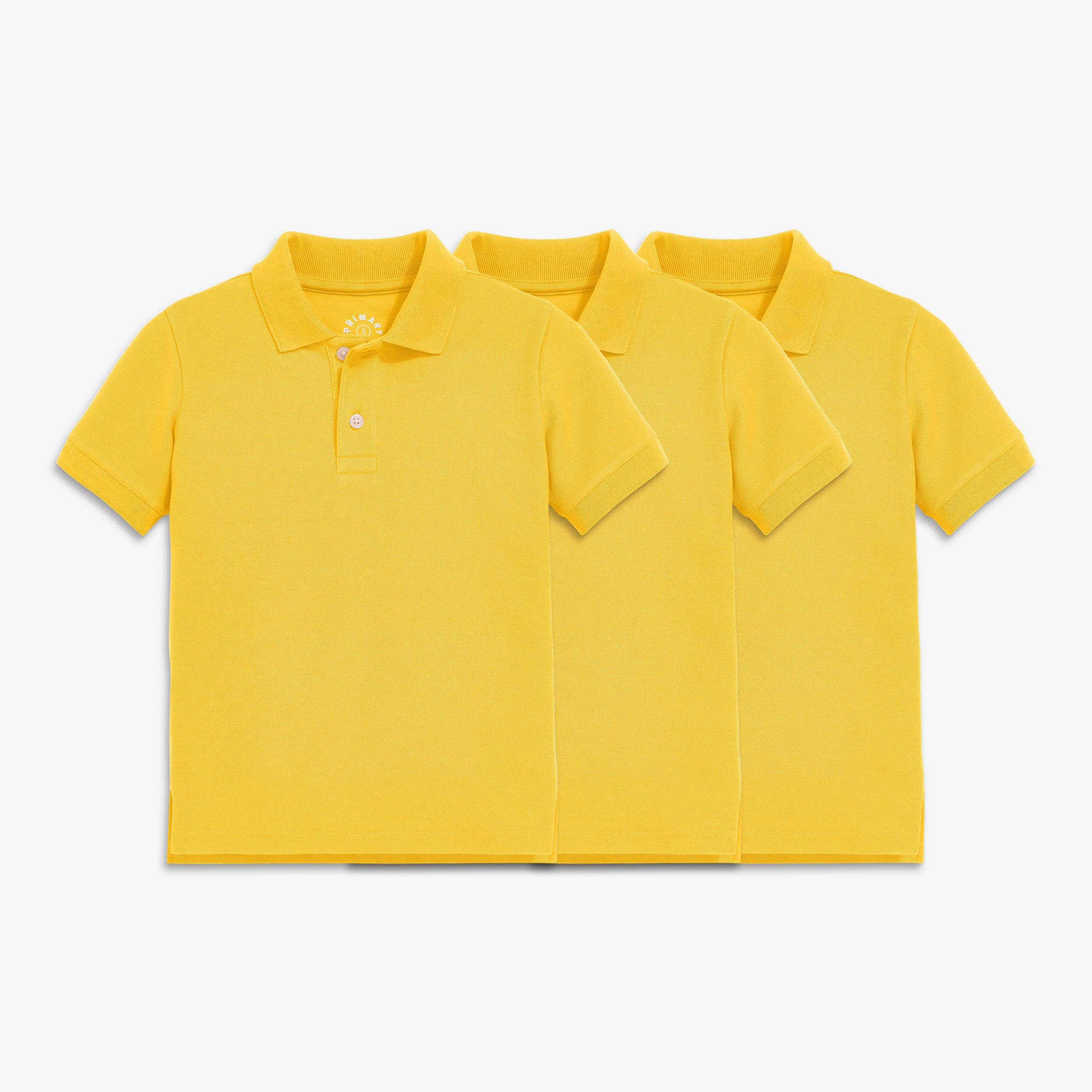 Kids short sleeve pique polo 3-pack