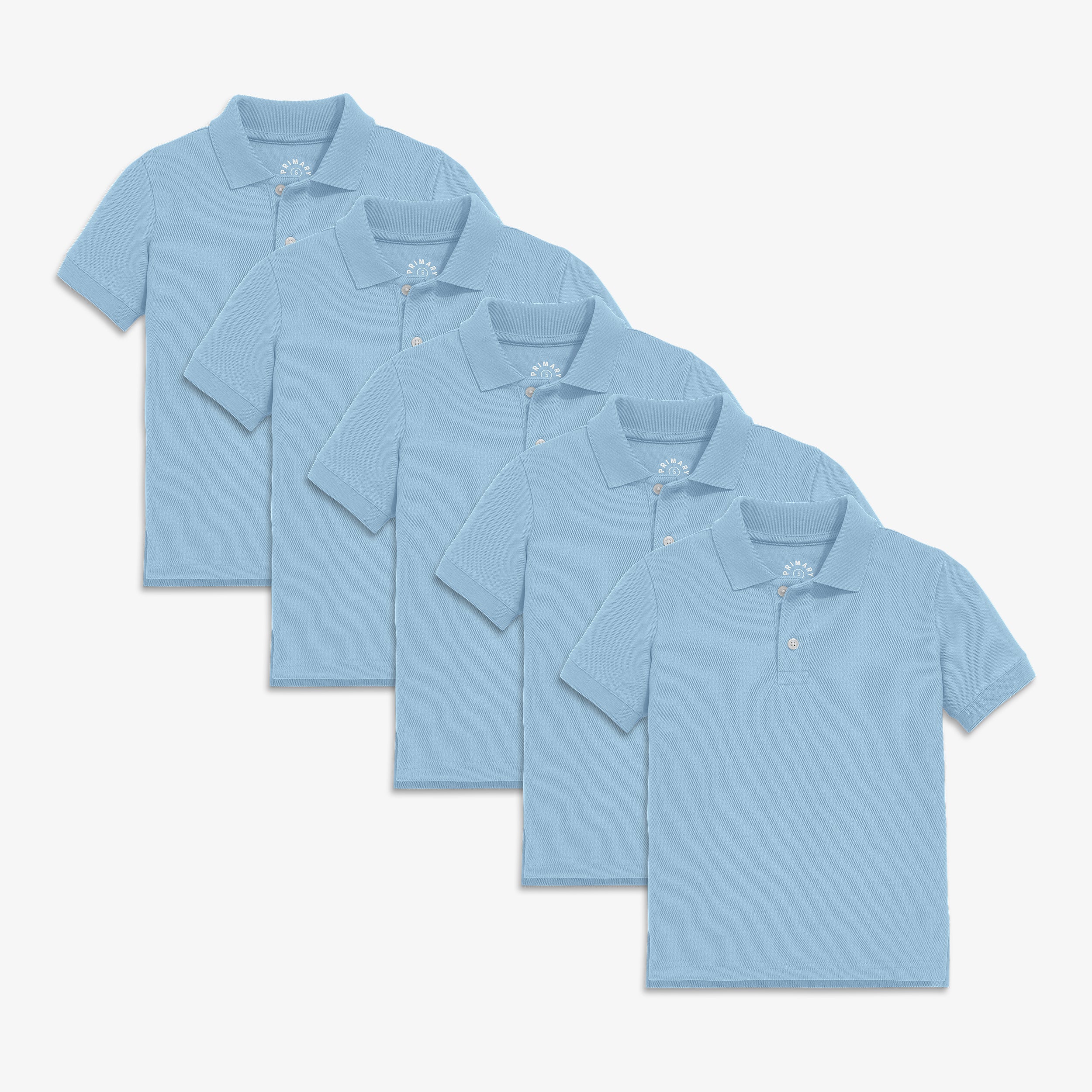 Kids short sleeve pique polo 5-pack - Image 3