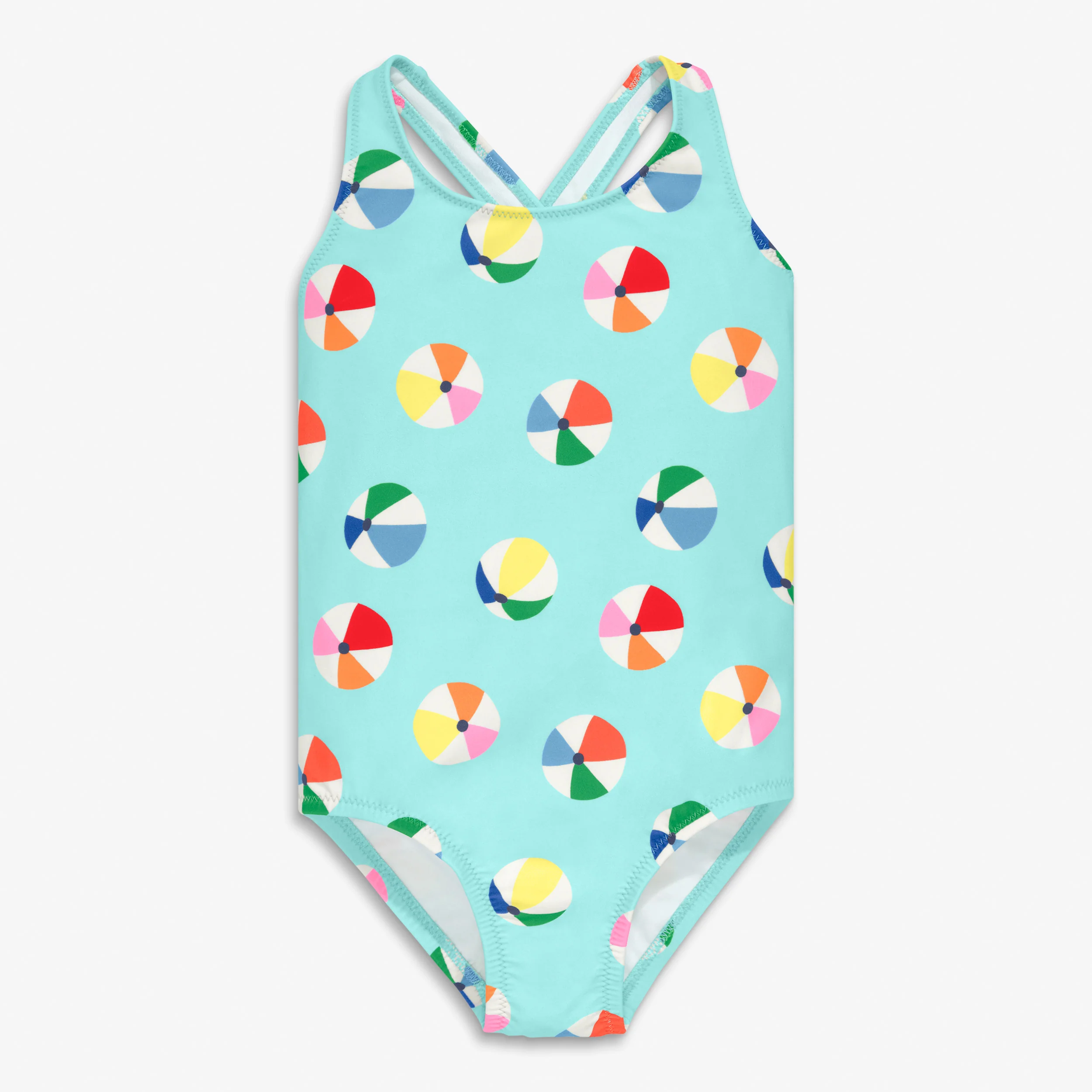 Kids tank swimsuit in beach balls
