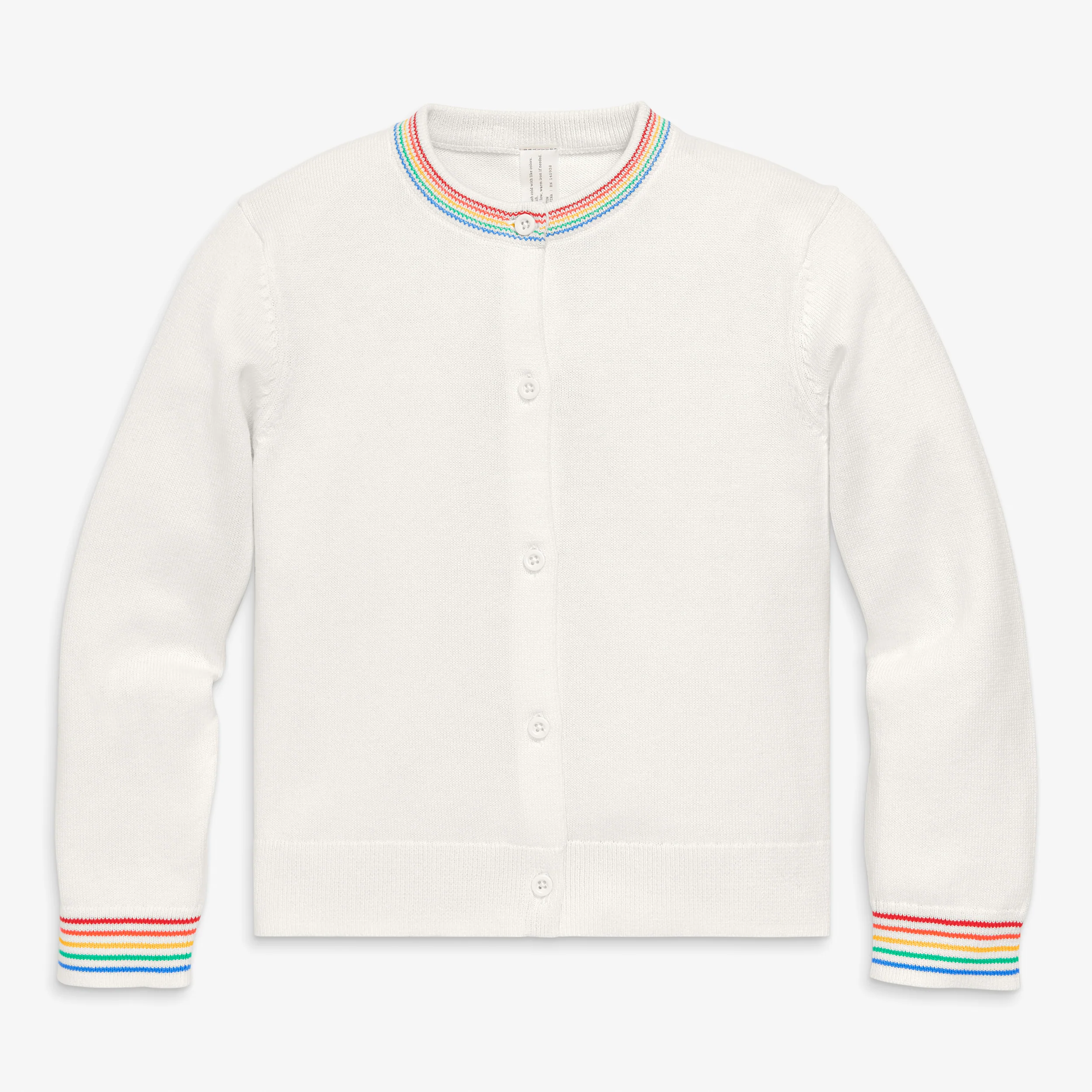 Kids rainbow trim cardigan - Image 2