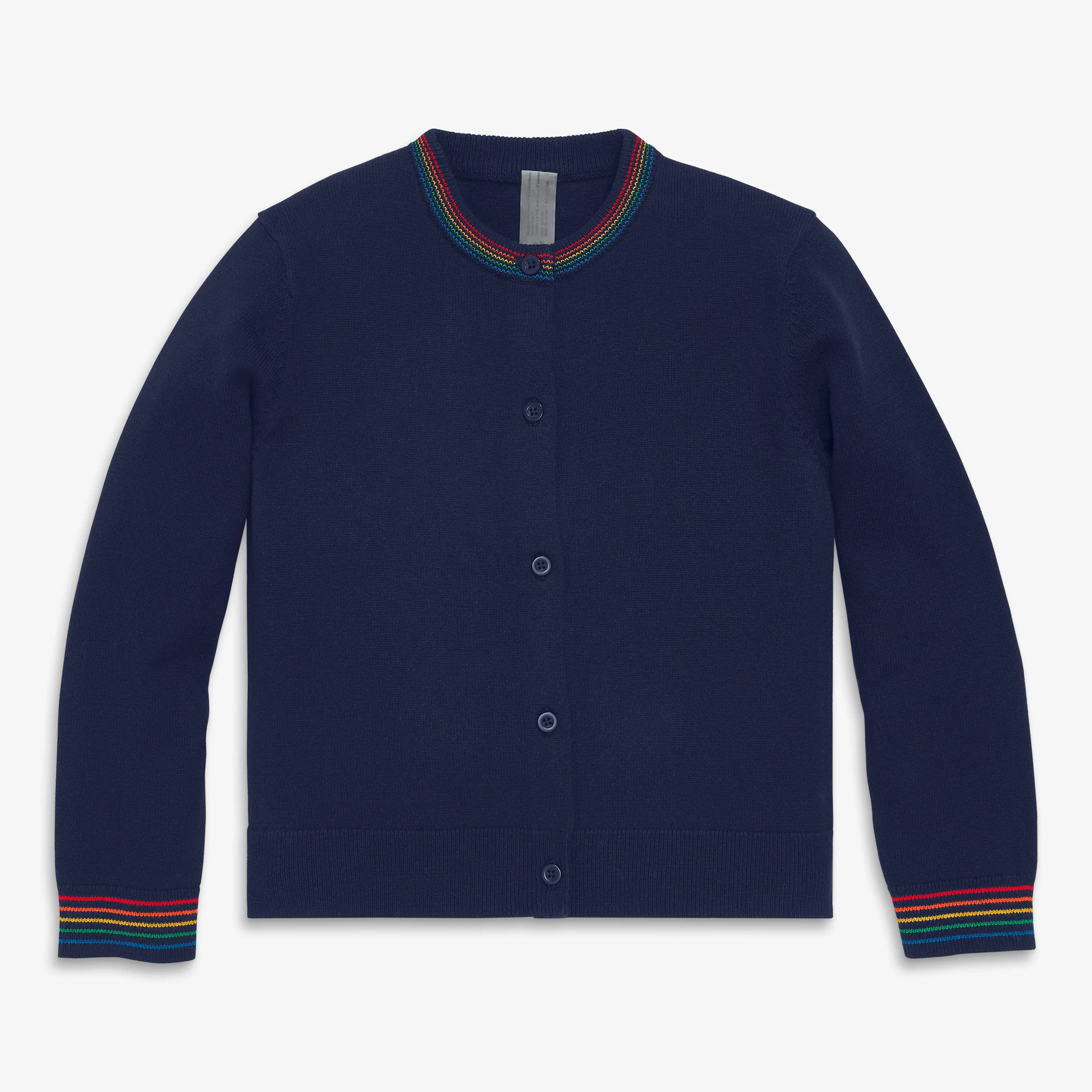 Kids rainbow trim cardigan - Image 3