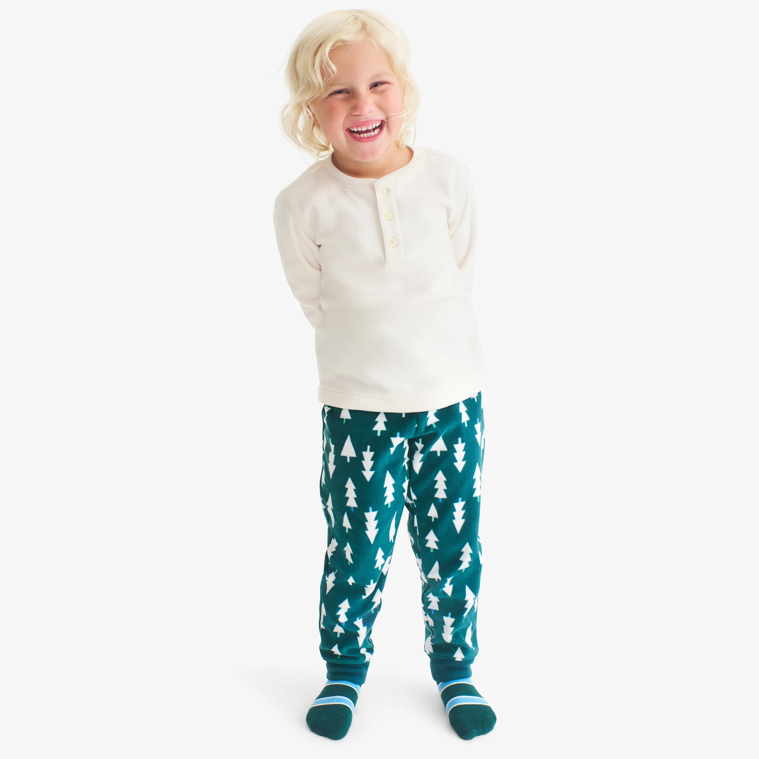 Kids fleece PJ henley - Image 5