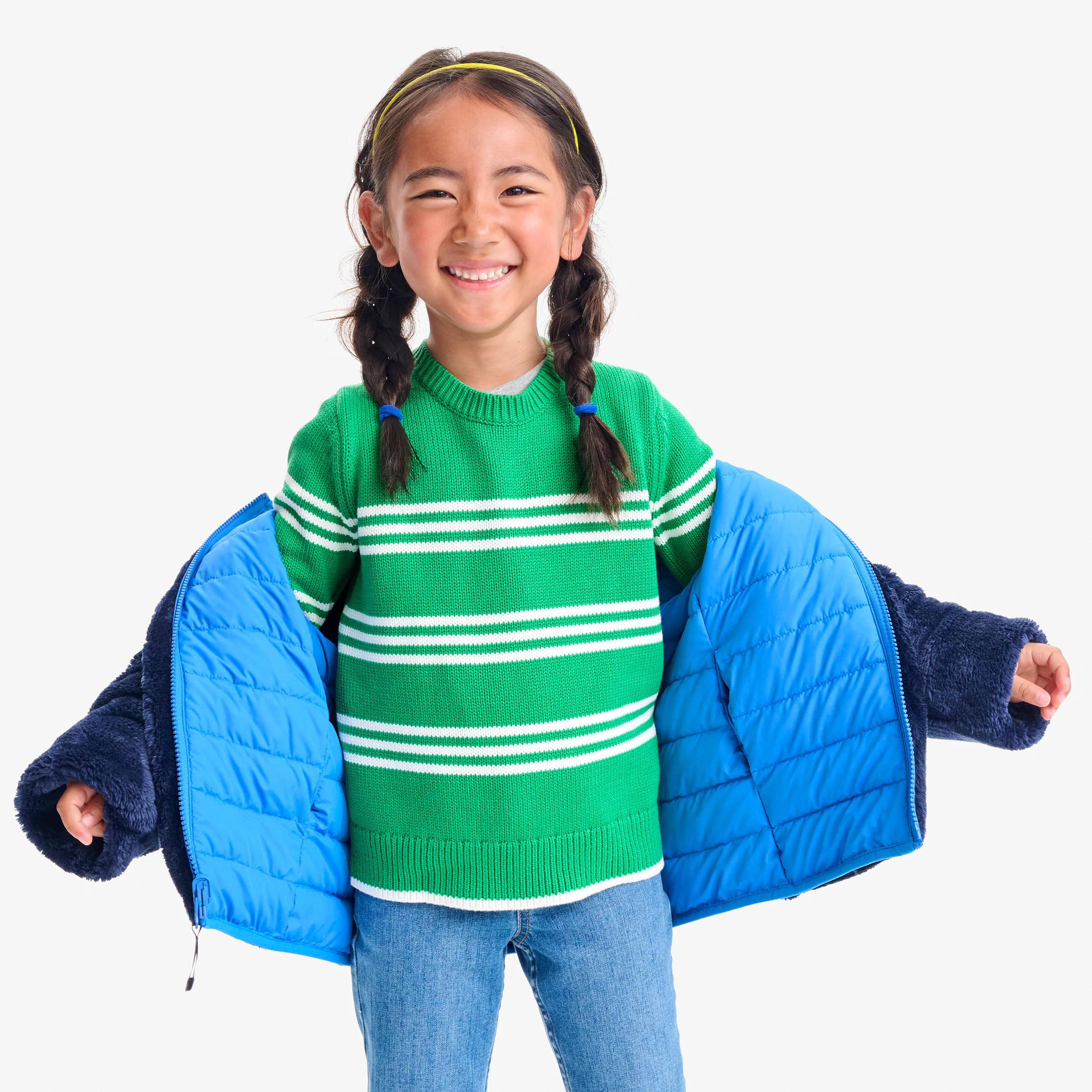 Kids reversible fleece puffer jacket - Image 11