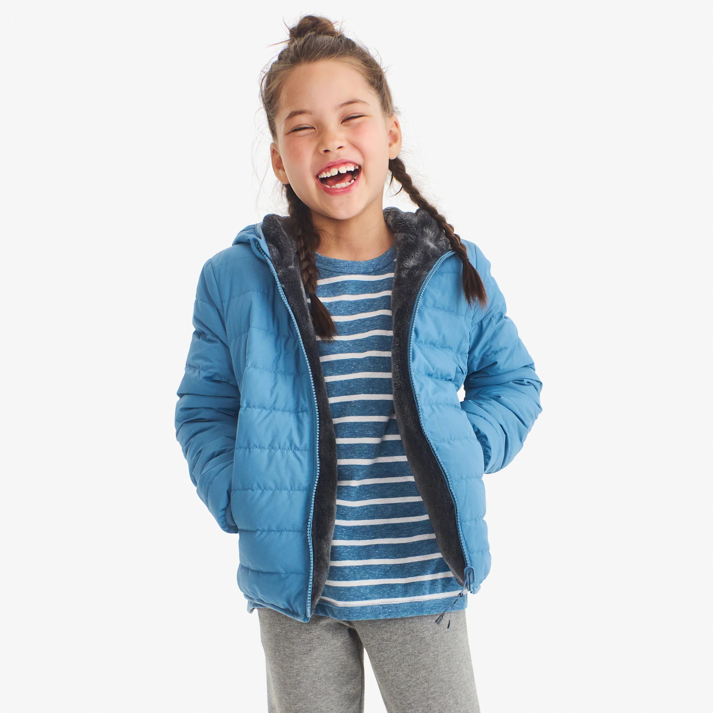 Kids reversible fleece puffer jacket - Image 15