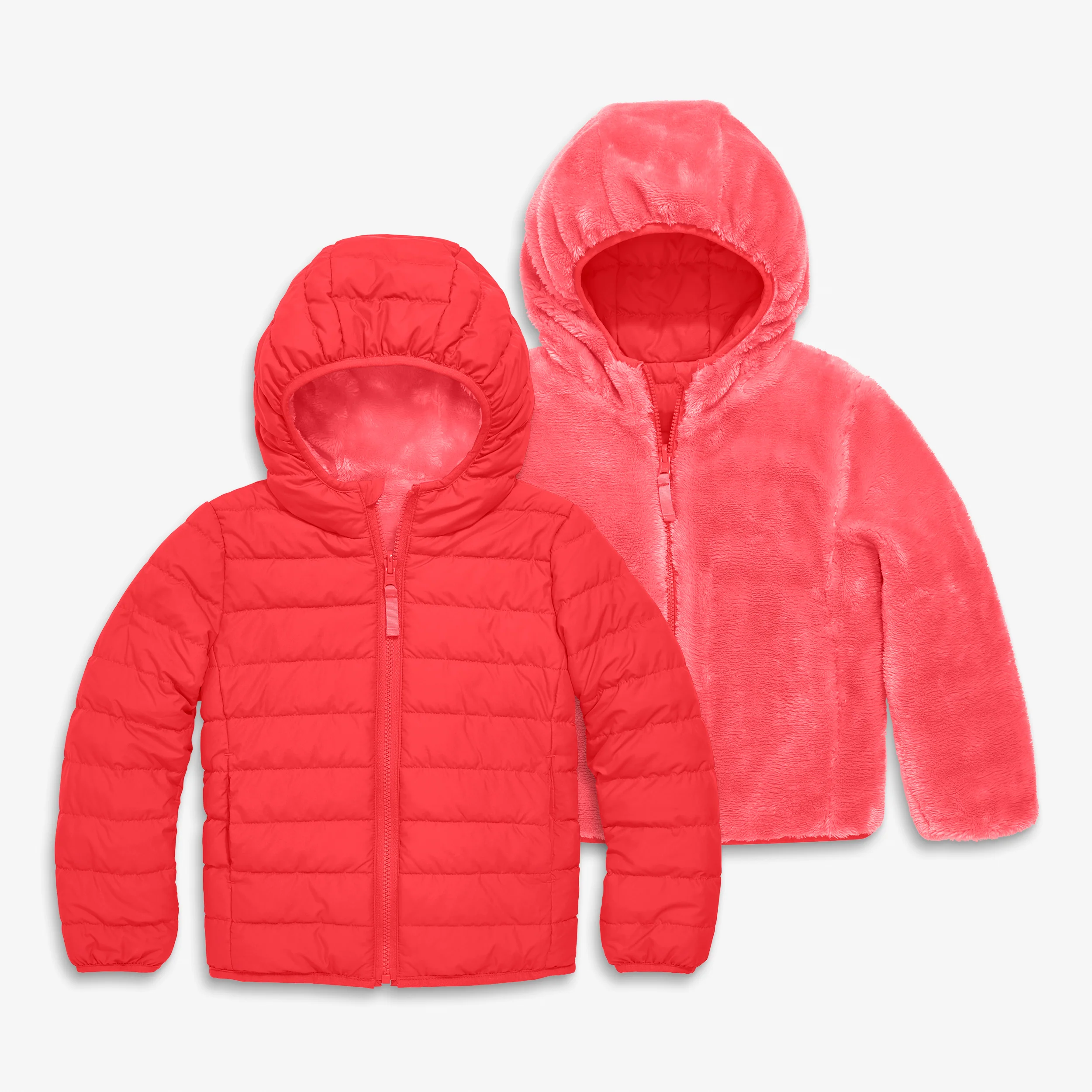 Kids reversible fleece puffer jacket - Image 2