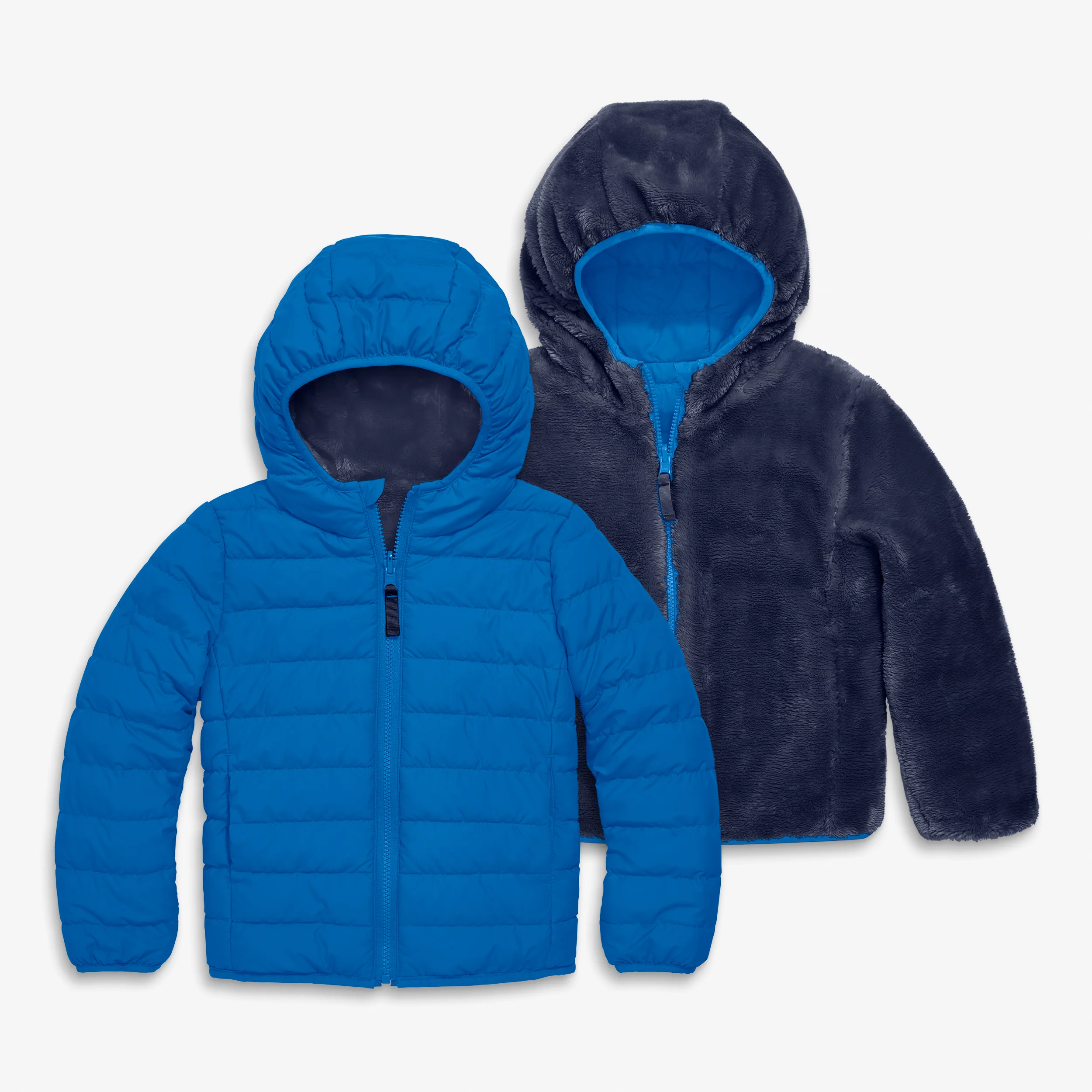 Kids reversible fleece puffer jacket - Image 3