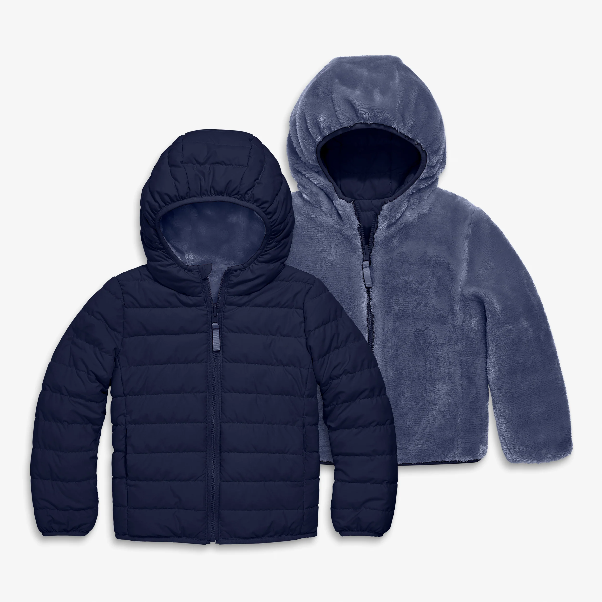 Kids reversible fleece puffer jacket - Image 5