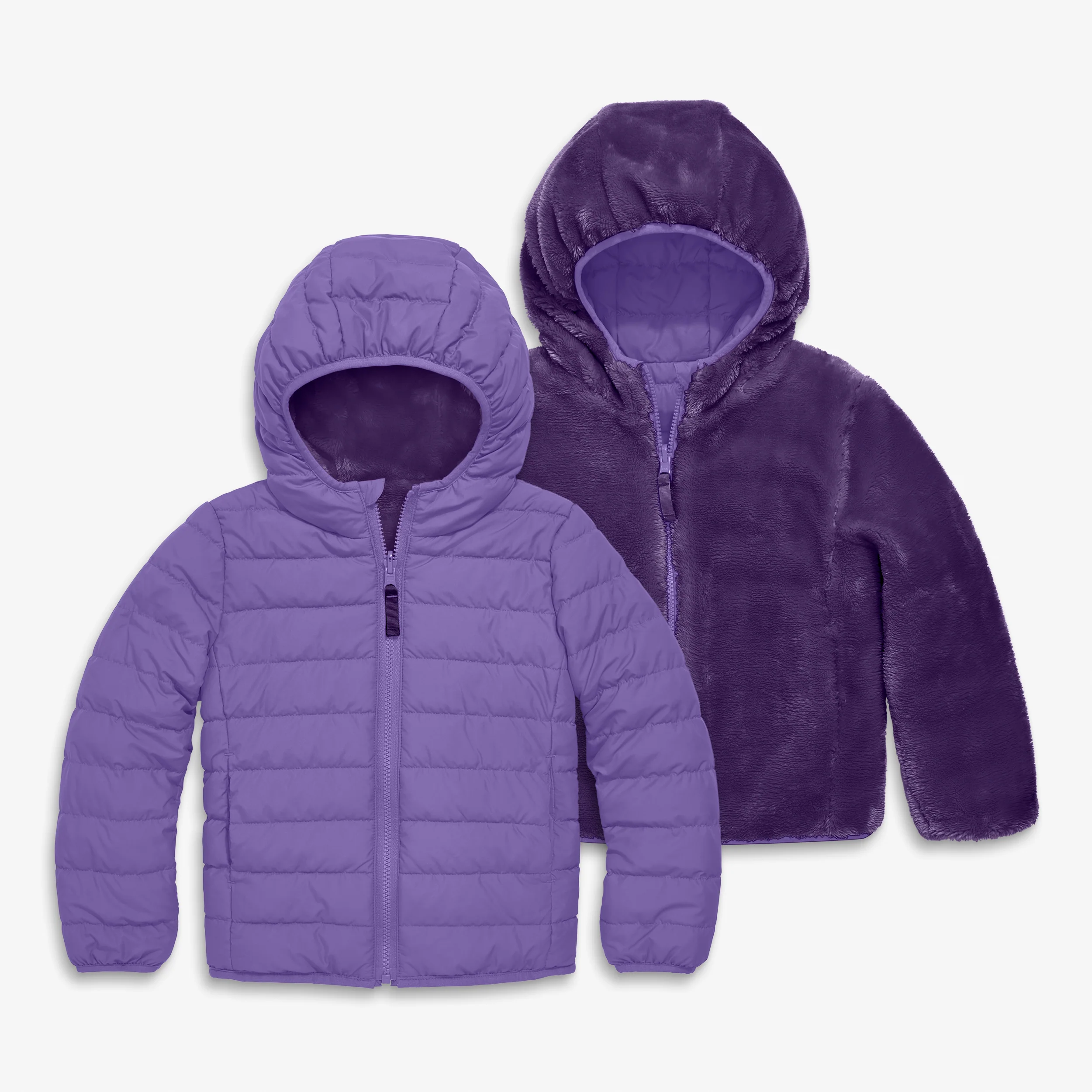 Kids reversible fleece puffer jacket - Image 6