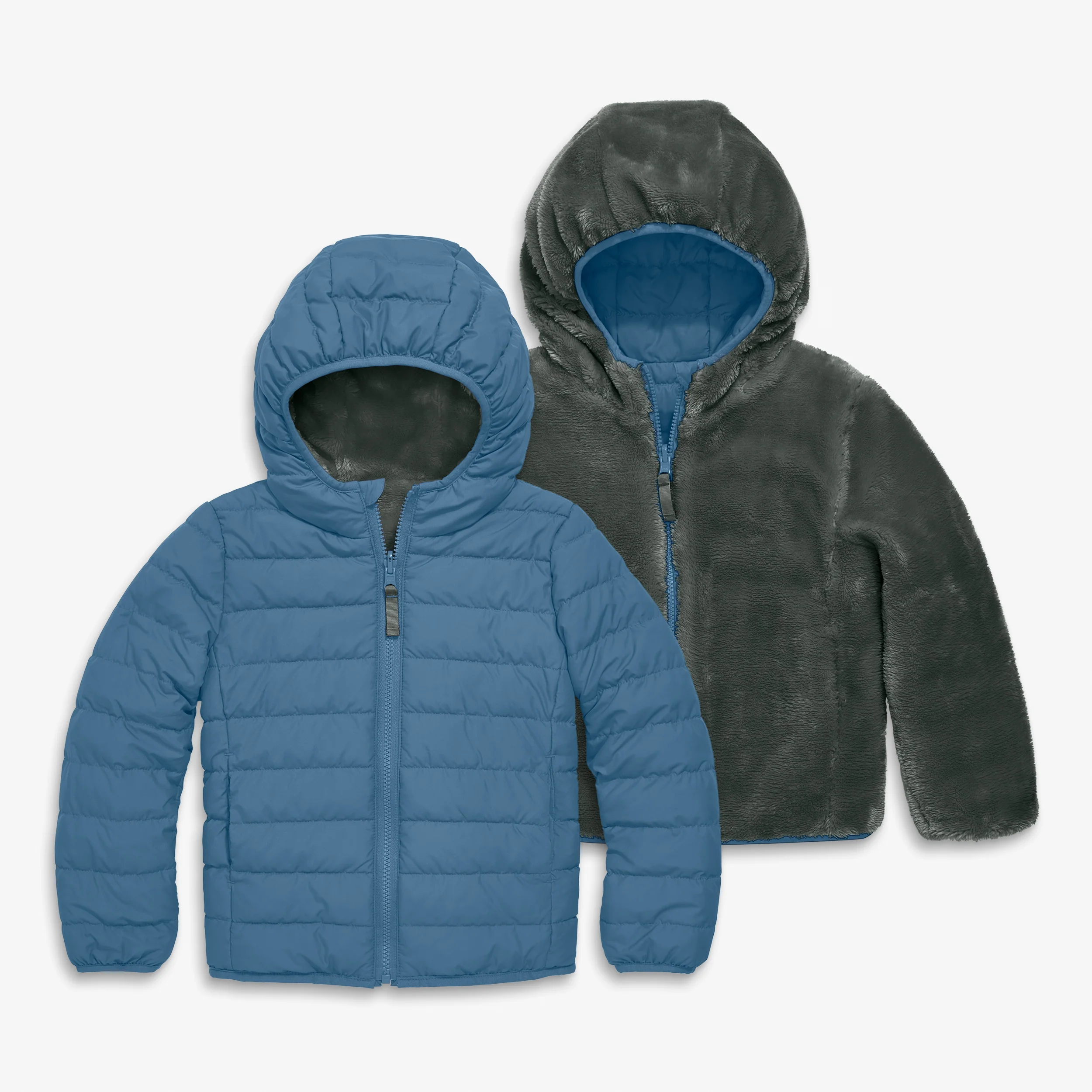 Kids reversible fleece puffer jacket - Image 7