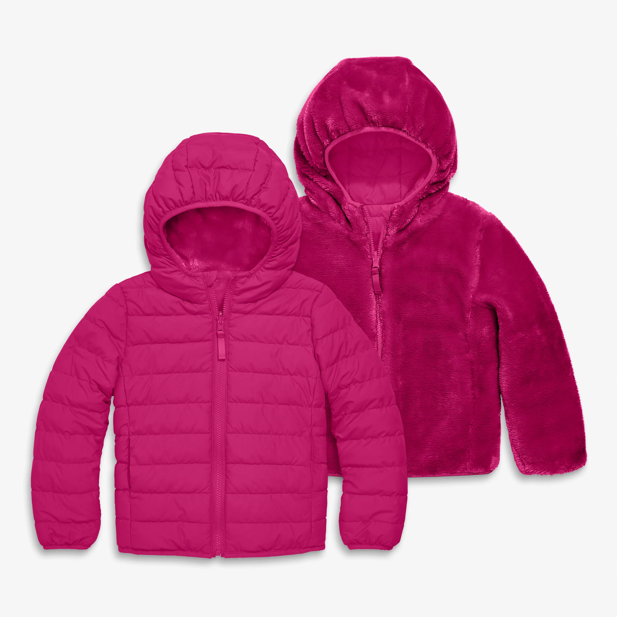 Kids reversible fleece puffer jacket - Image 8