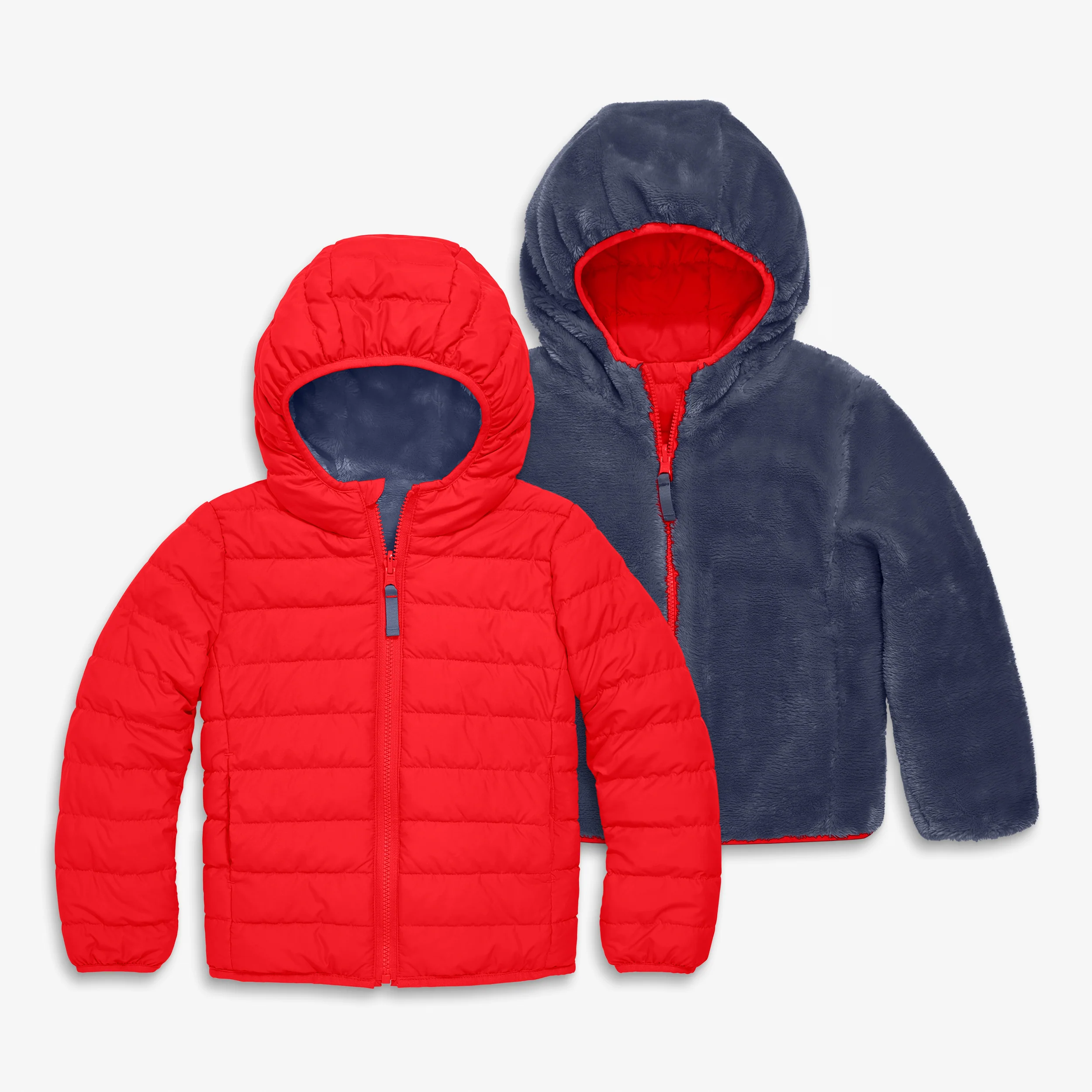 Kids reversible fleece puffer jacket - Image 9