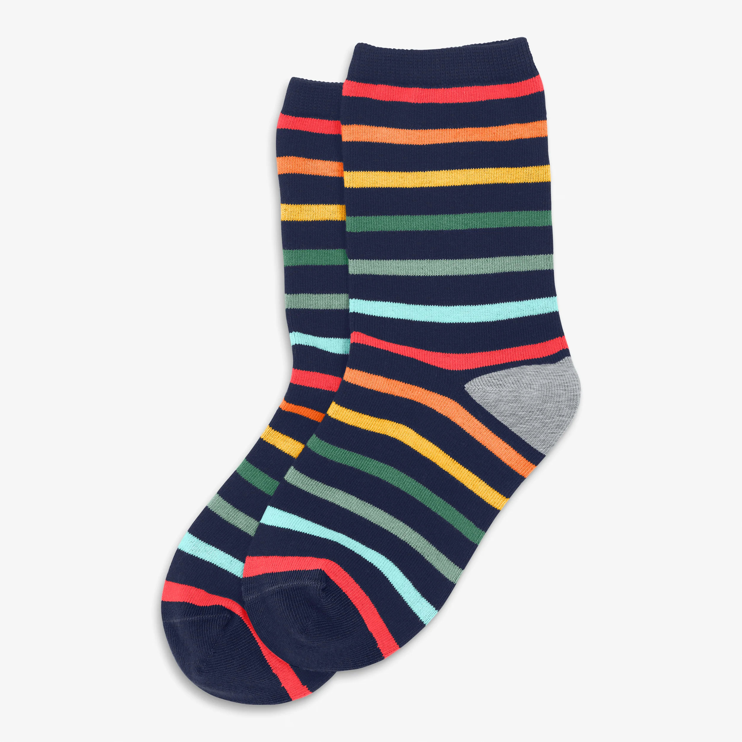 Clearance kids crew sock in rainbow stripe - Image 2