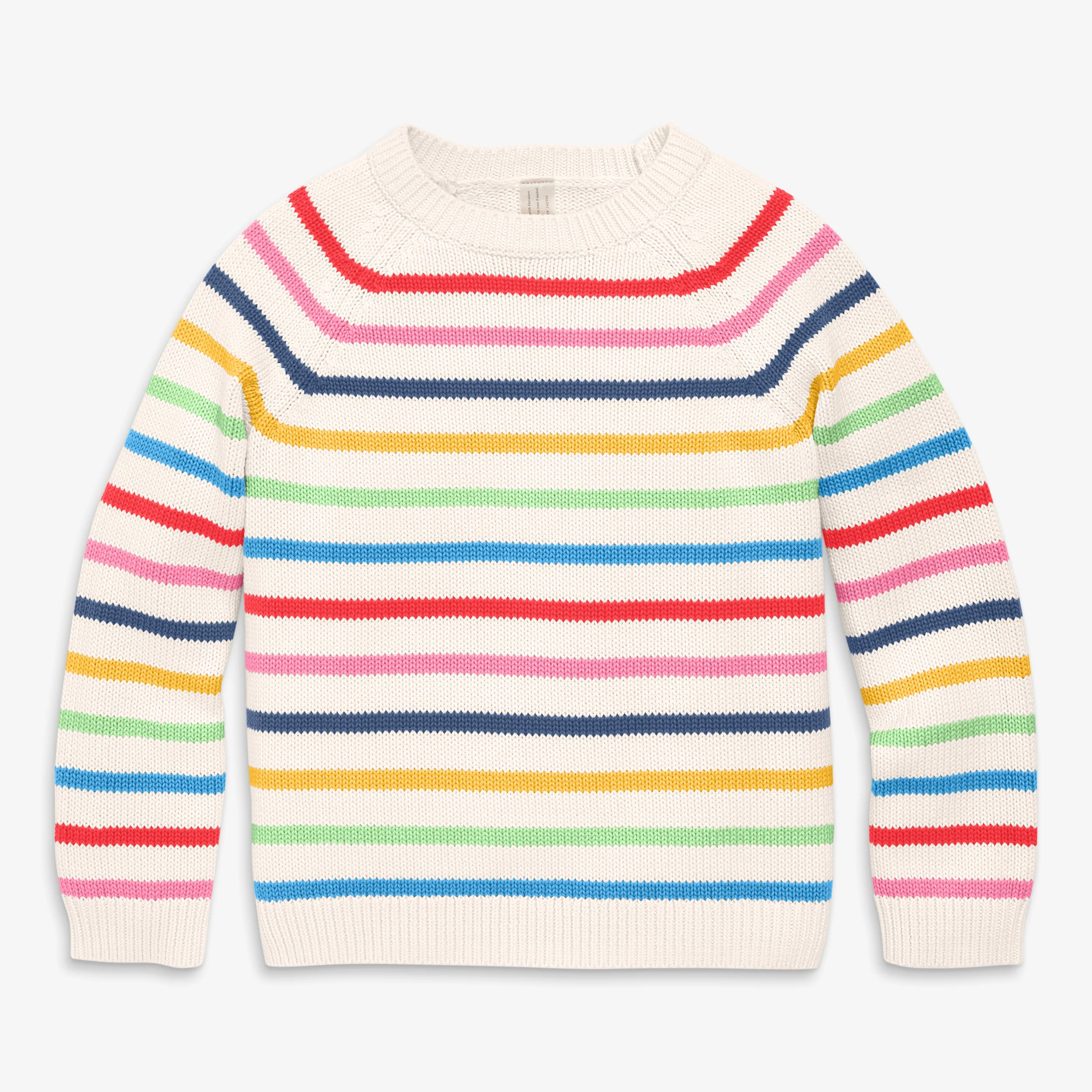 Kids crewneck sweater in rainbow stripe - Image 6