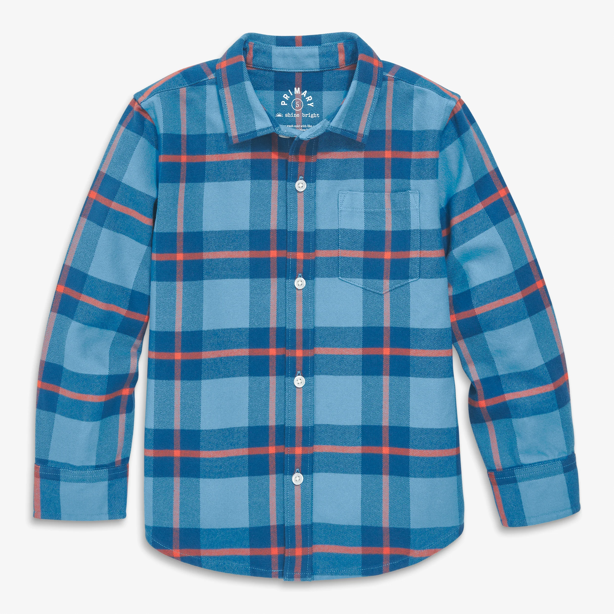 Clearance kids long sleeve flannel plaid button down - Image 2