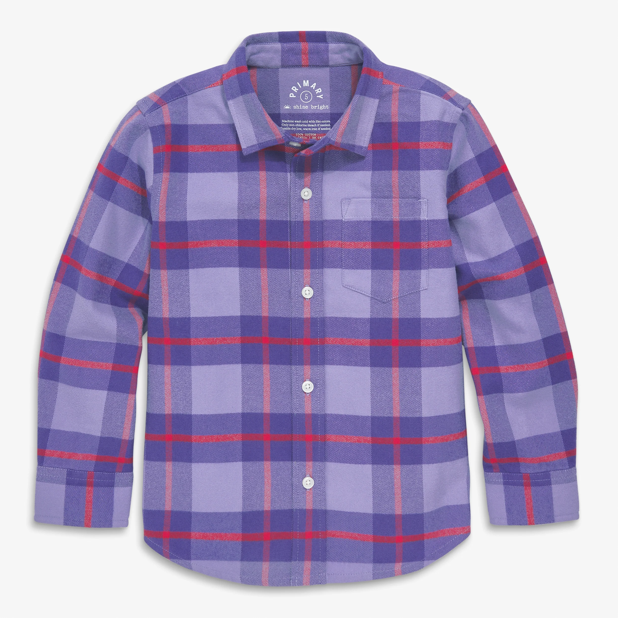 Clearance kids long sleeve flannel plaid button down - Image 3