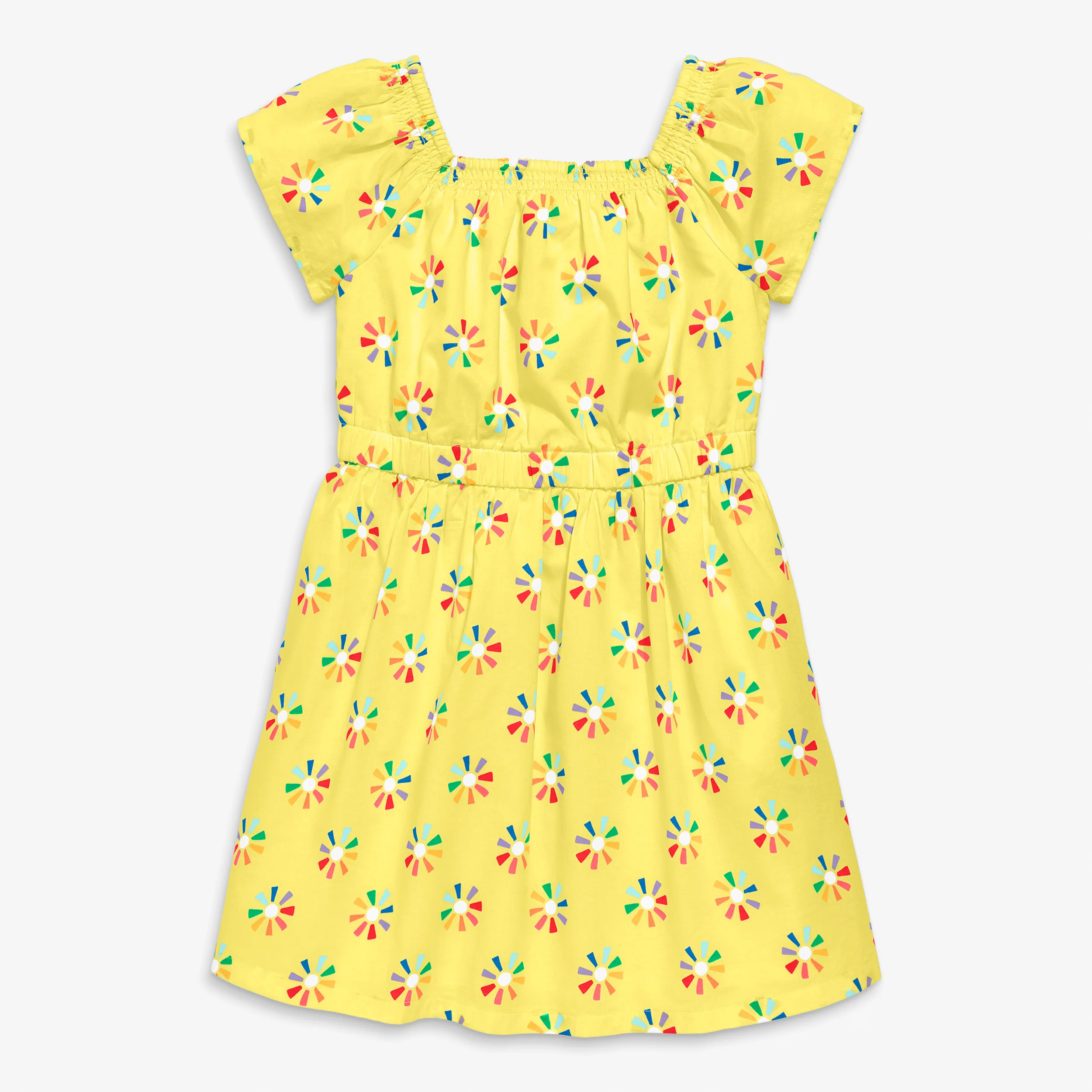 Clearance kids picnic dress in rainbow cutout suns - Image 2