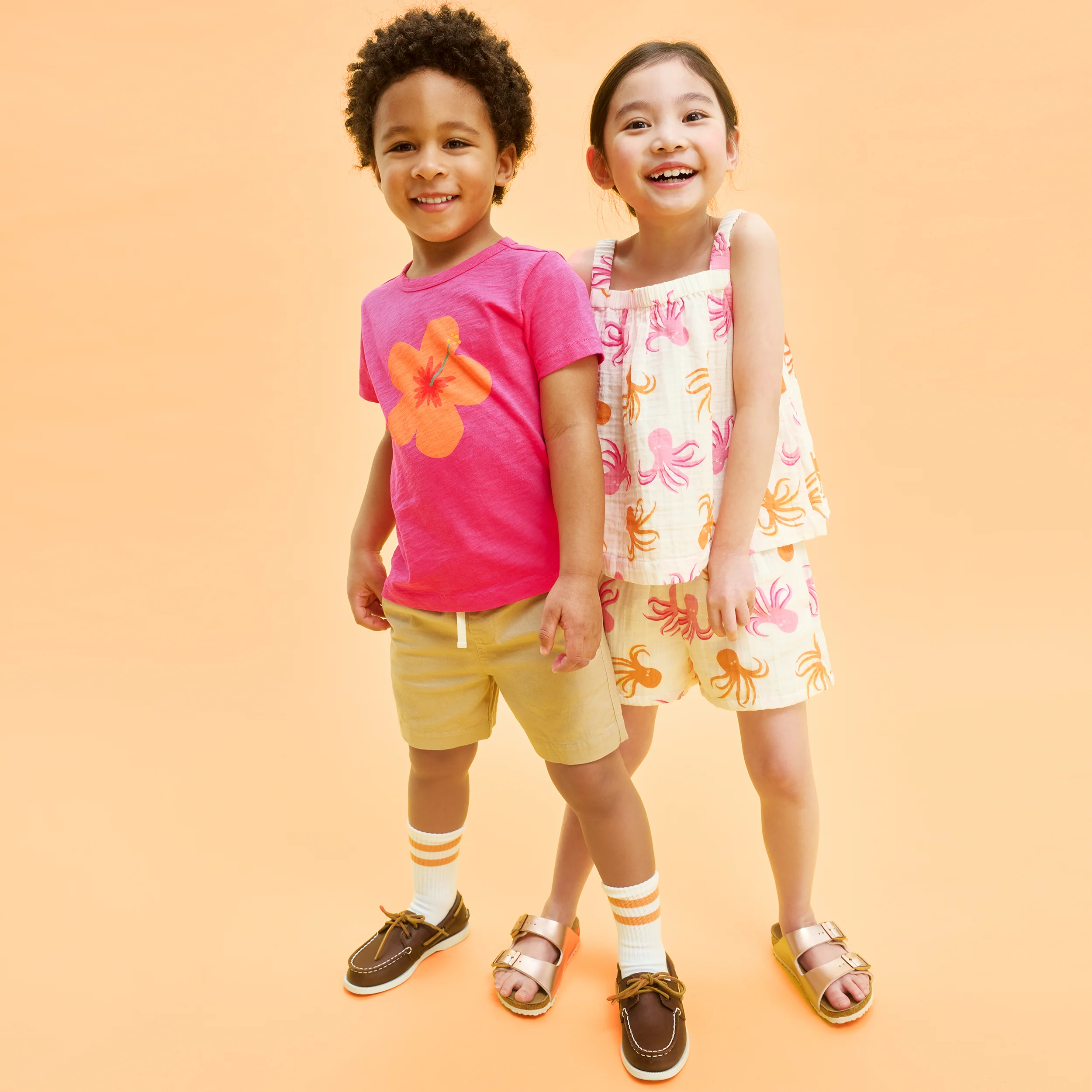 Kids cotton gauze tank in octopus pals - Image 3