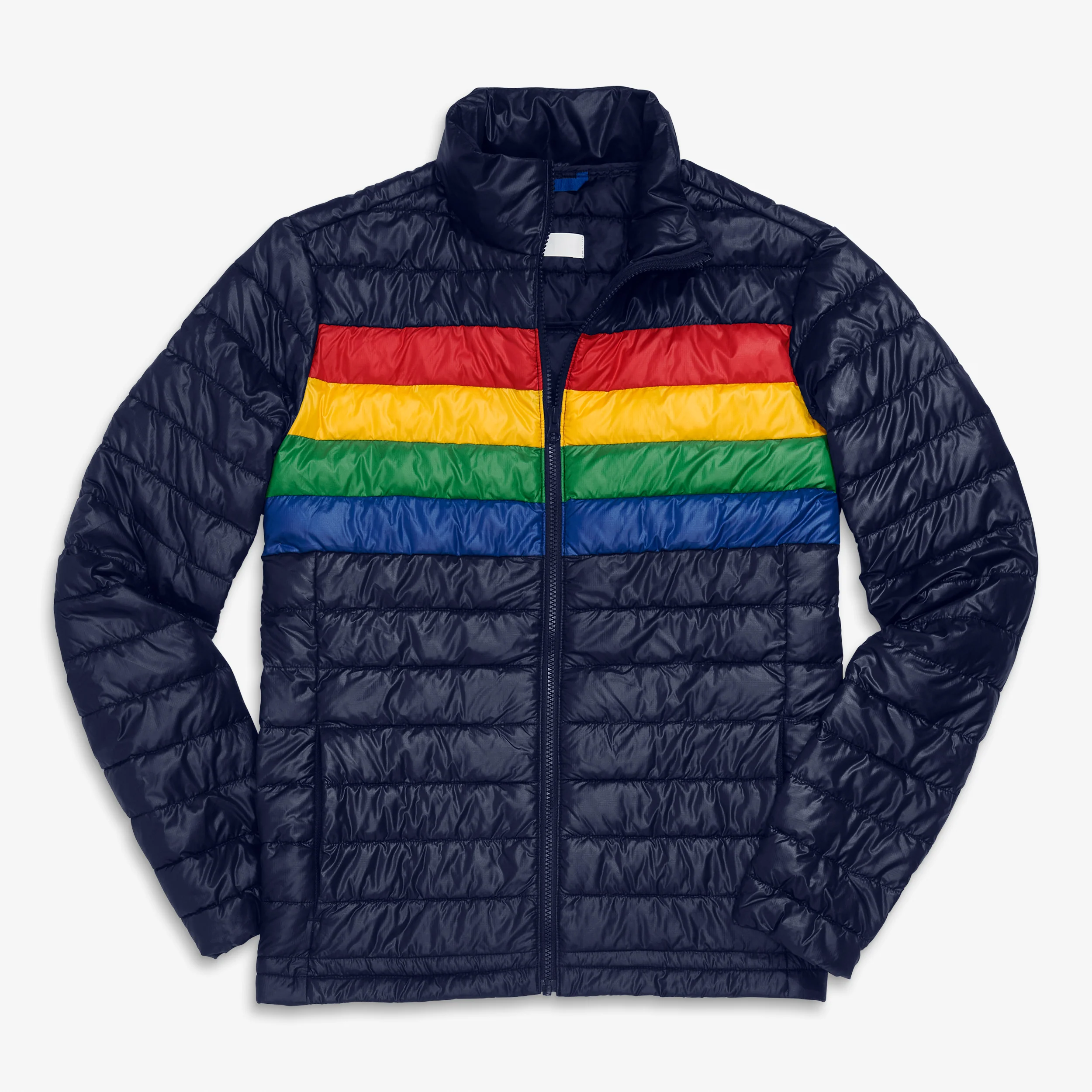 Adult stripe lightweight puffer jacket (unisex fit) - Image 2