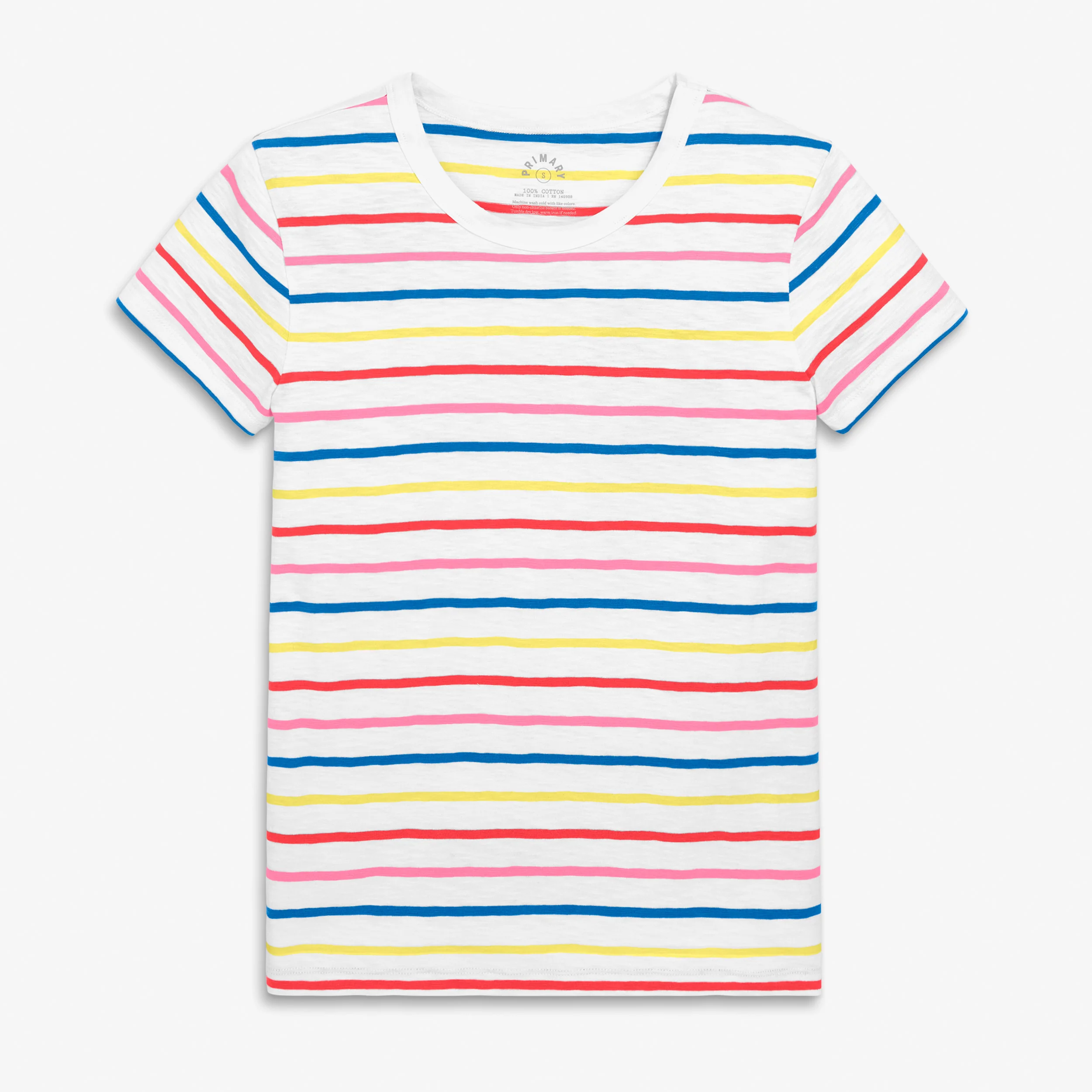 Clearance adult classic slub crewneck multi-stripe tee (women’s fit)