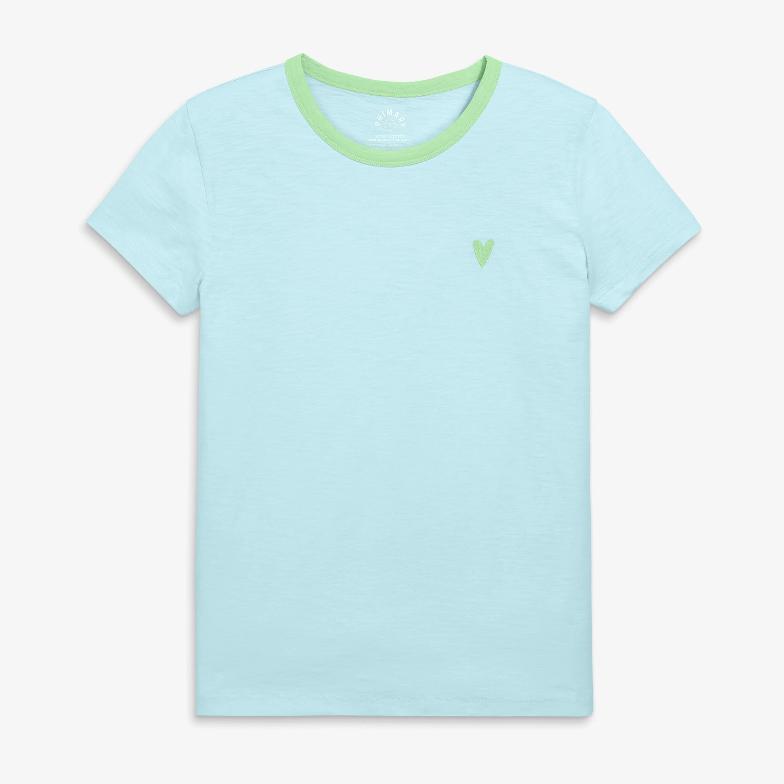 Clearance adult embroidered classic slub crewneck tee (women's fit) - Image 3