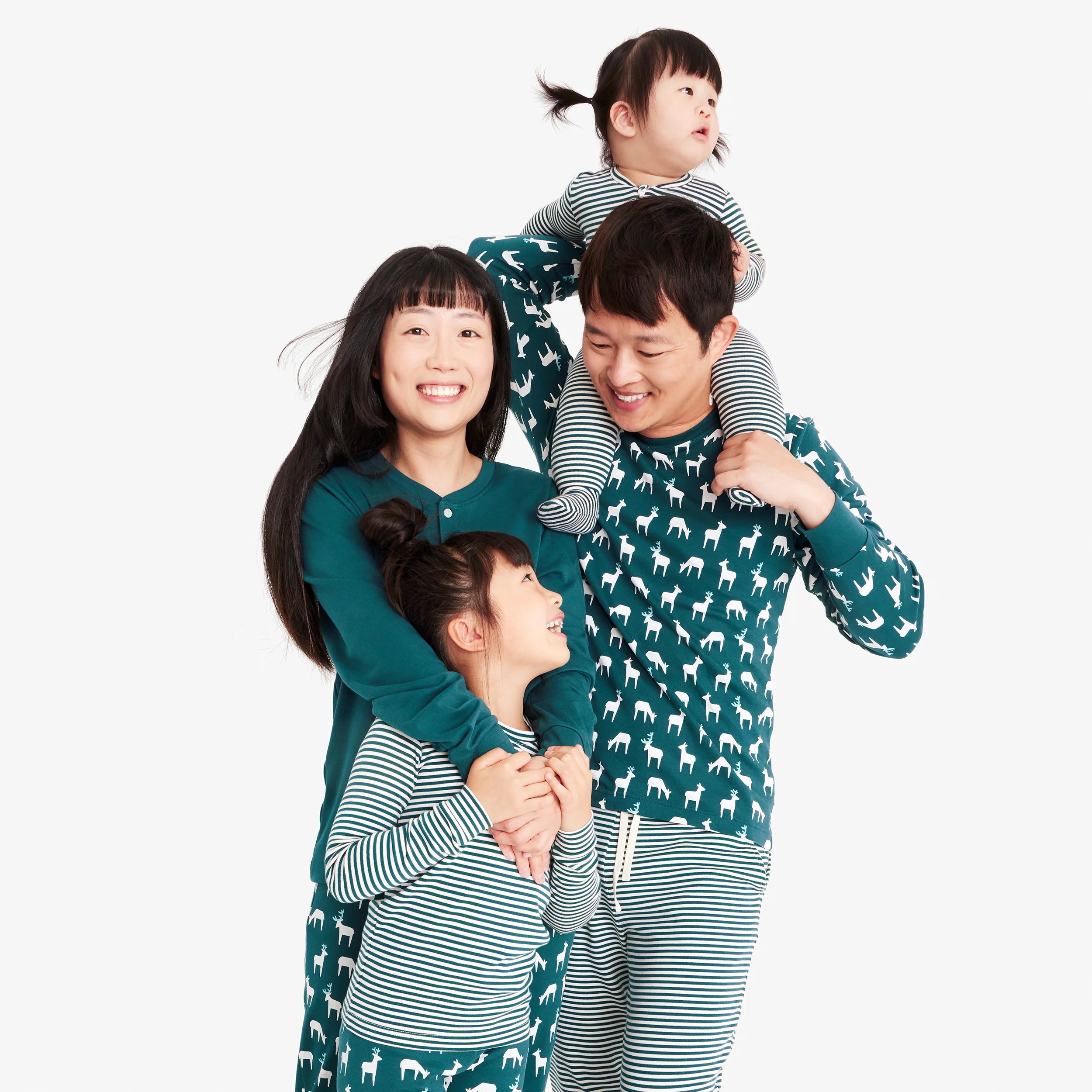 Clearance adult organic long sleeve pj top in forest friends (unisex fit) - Image 3