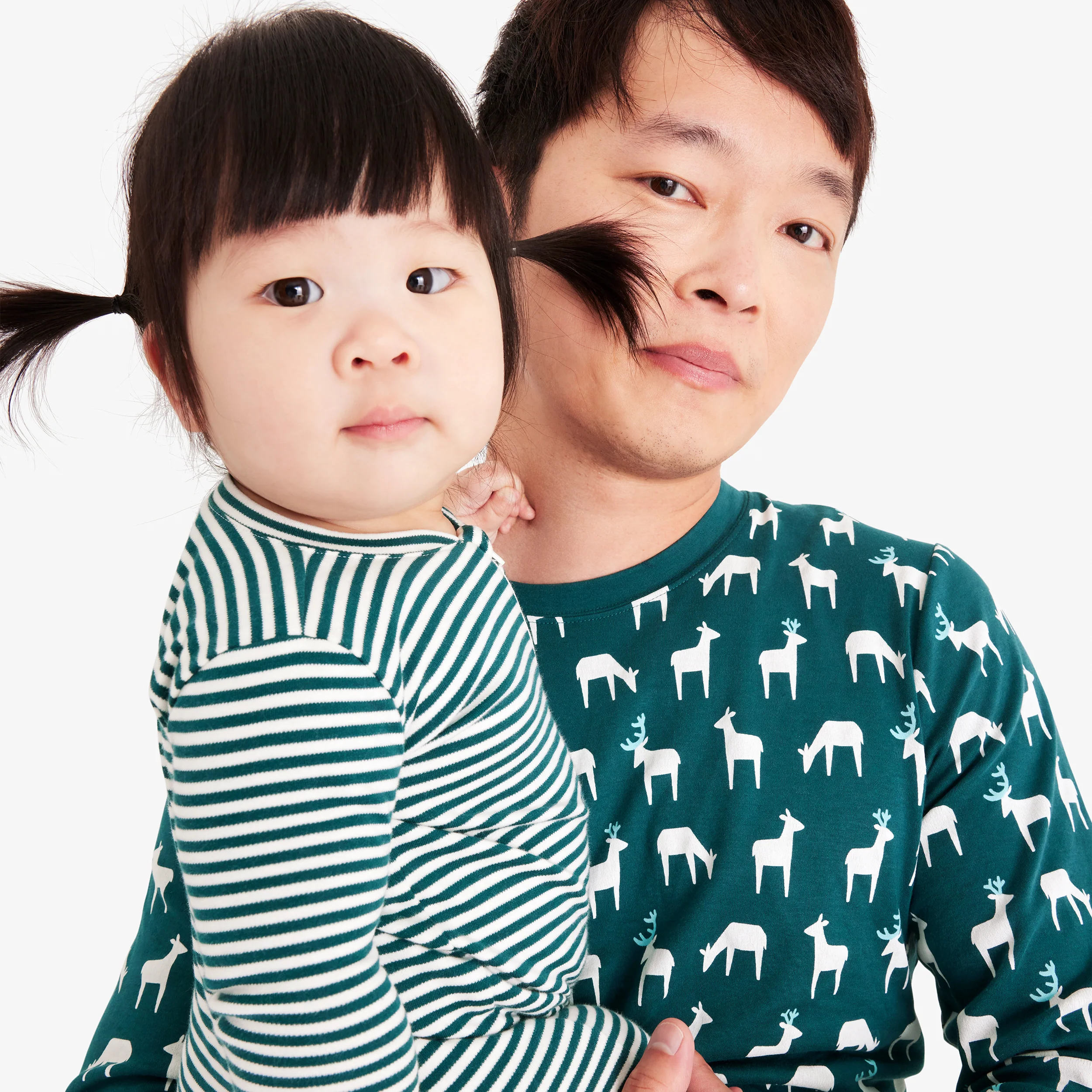 Clearance adult organic long sleeve pj top in forest friends (unisex fit) - Image 4