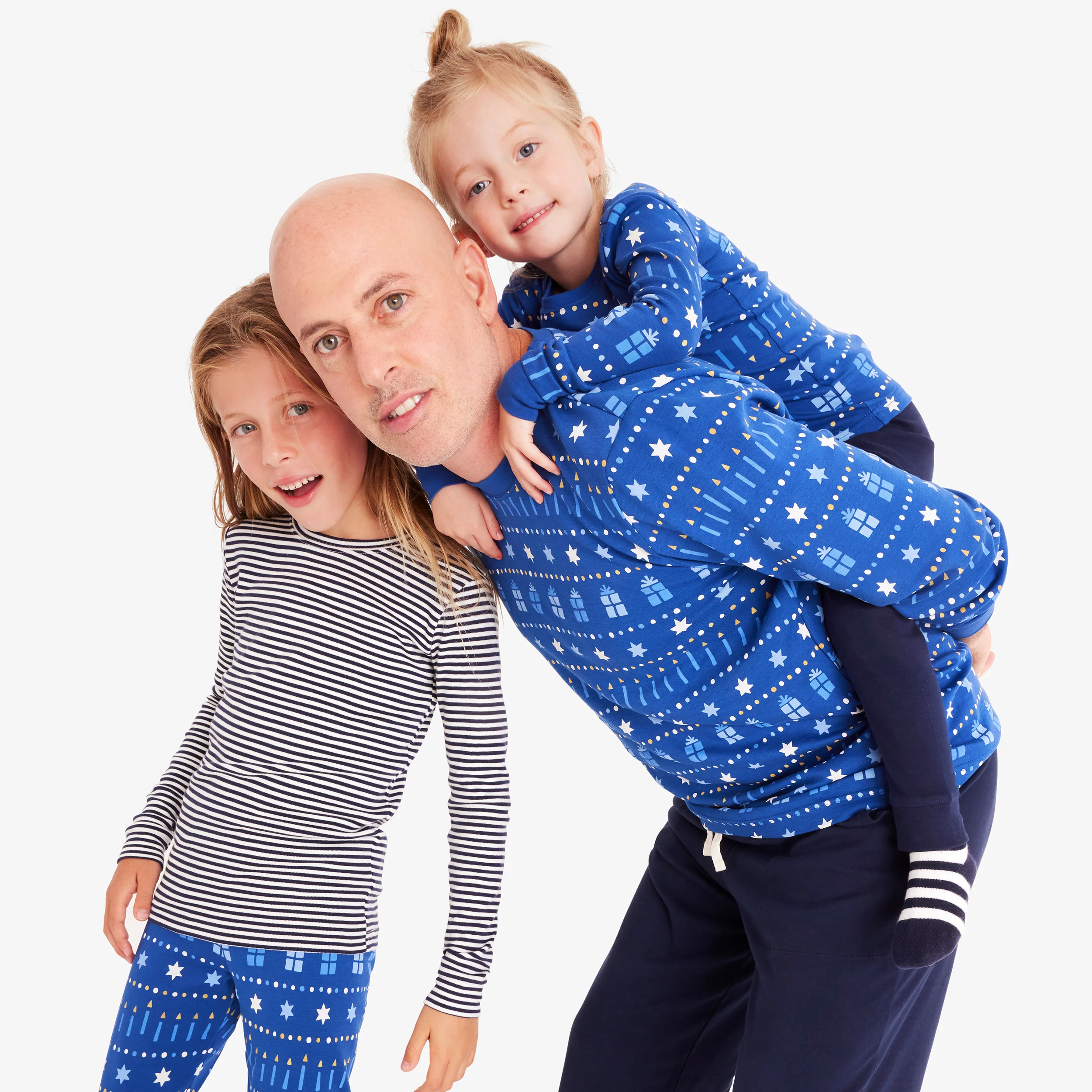 Clearance adult organic long sleeve pj top in festive lights (unisex fit) - Image 3