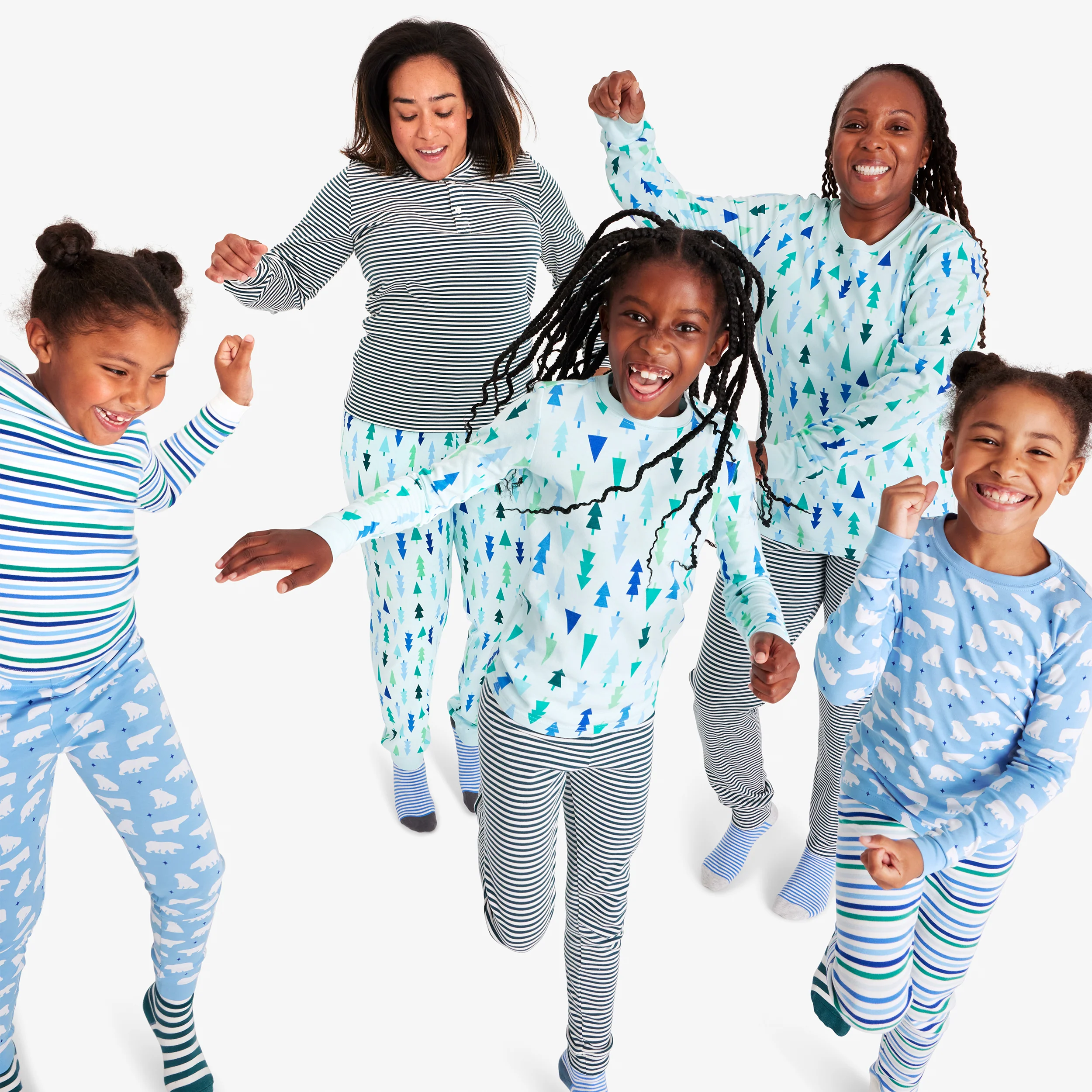 Clearance adult organic long sleeve pj top in frosty trees (unisex fit) - Image 3