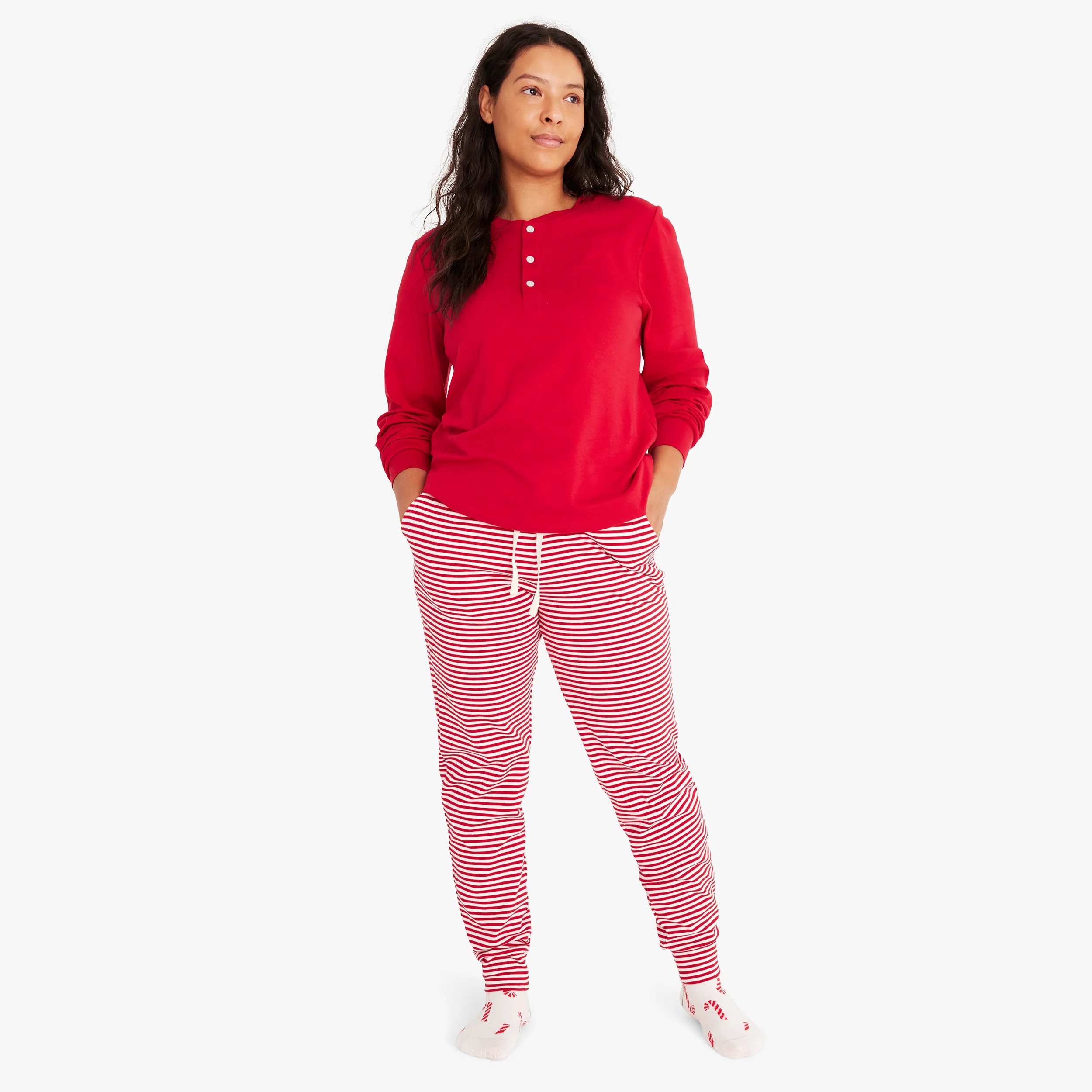 Adult organic PJ pant in stripe (unisex fit) - Image 5