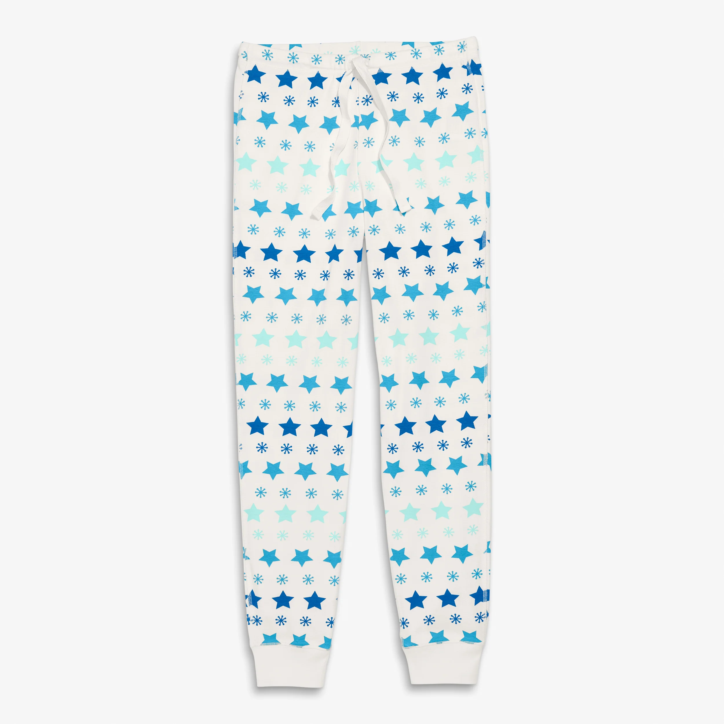 Clearance adult organic pj pant in snowy stars (unisex fit)