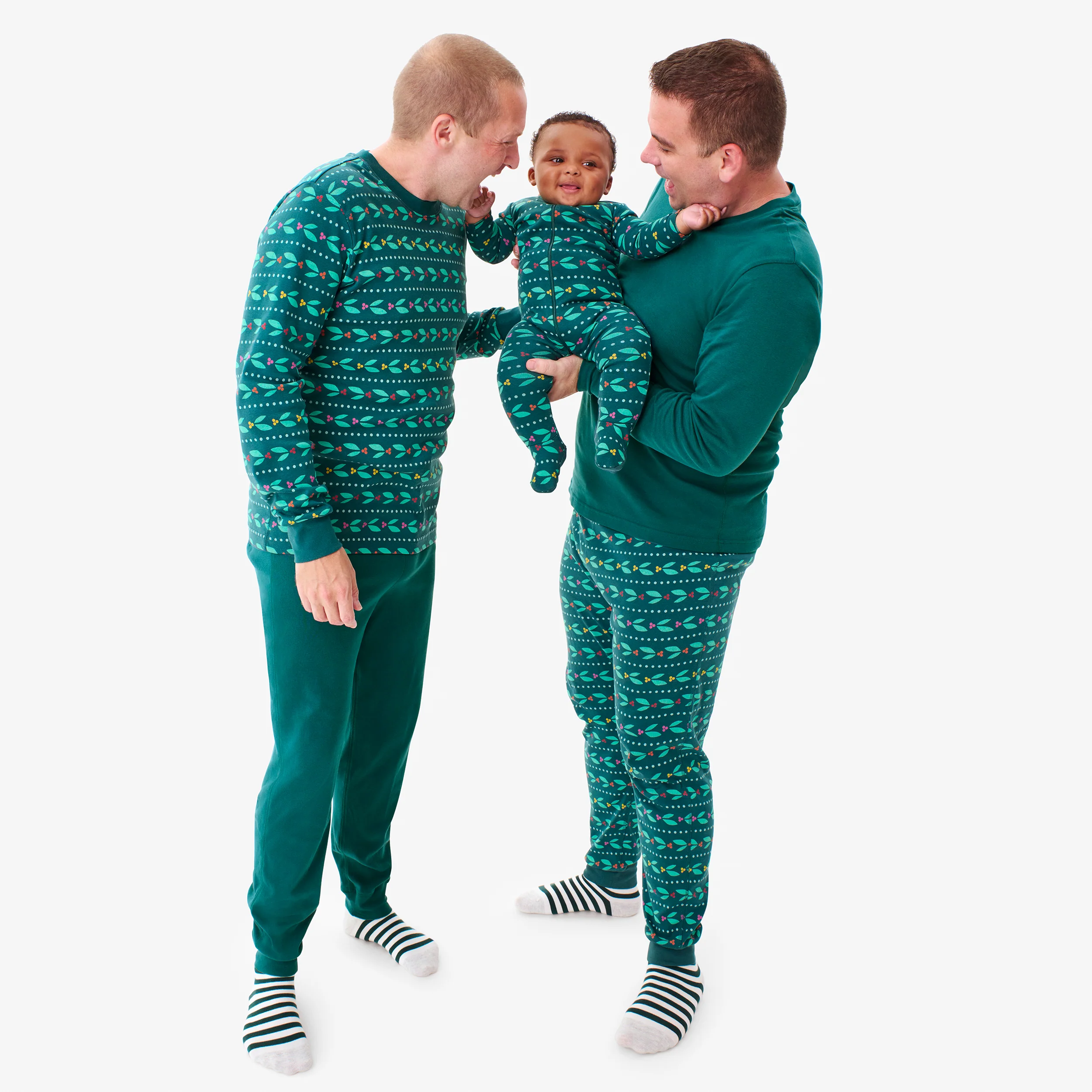 Clearance adult organic pj pant in holly berries (unisex fit) - Image 2