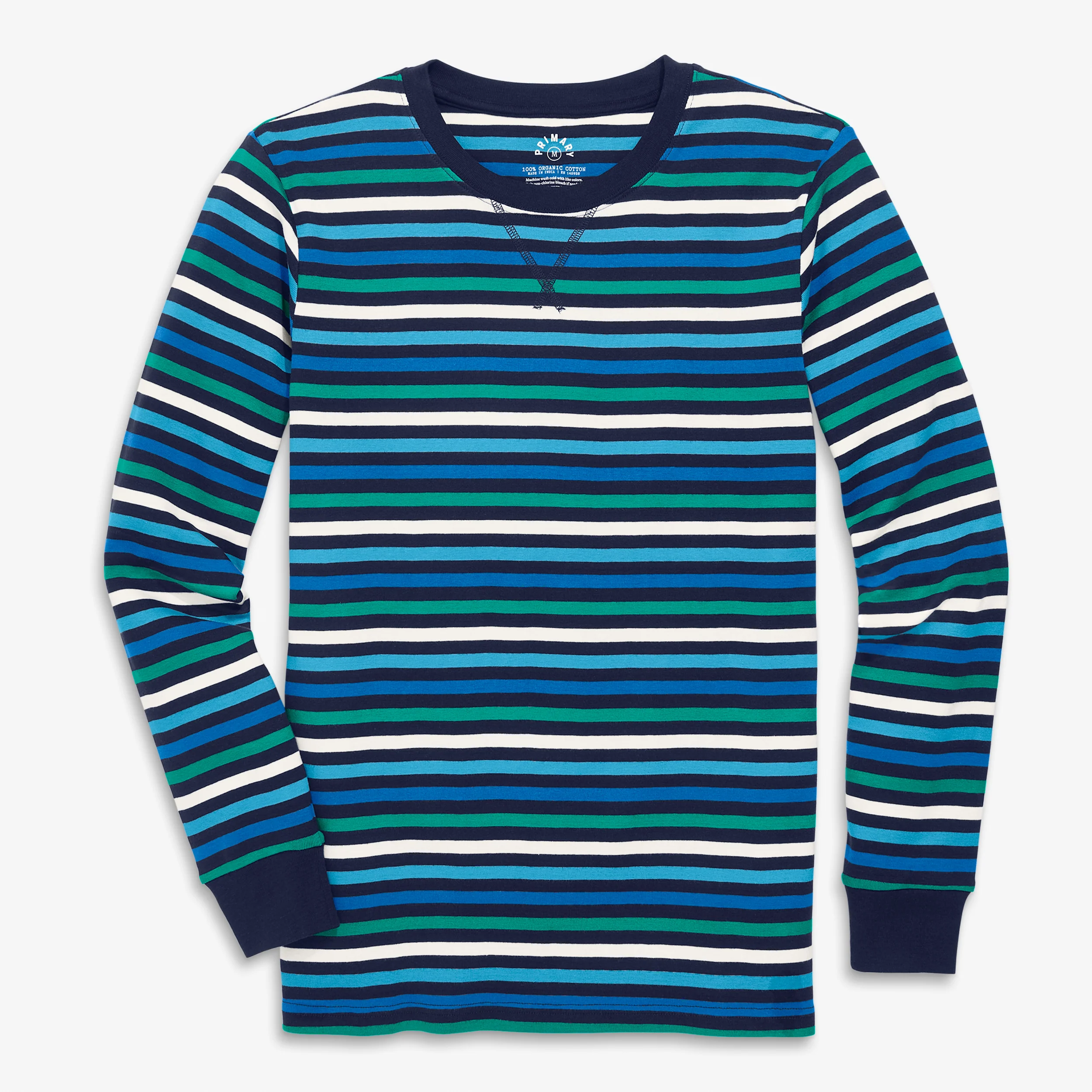 Clearance adult organic pj top in winter stripe (unisex fit)