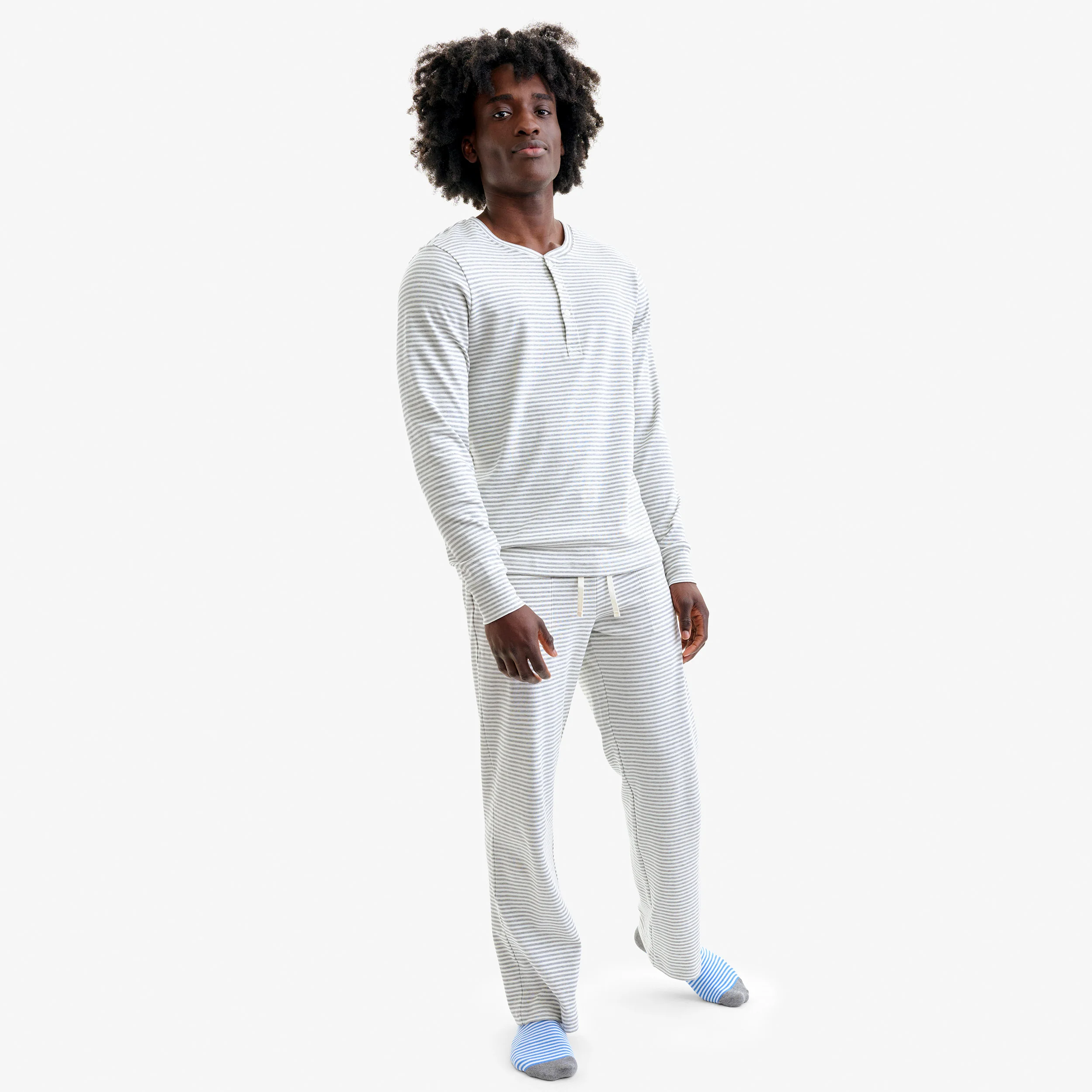 Adult wide leg PJ pant in stripe (unisex fit)