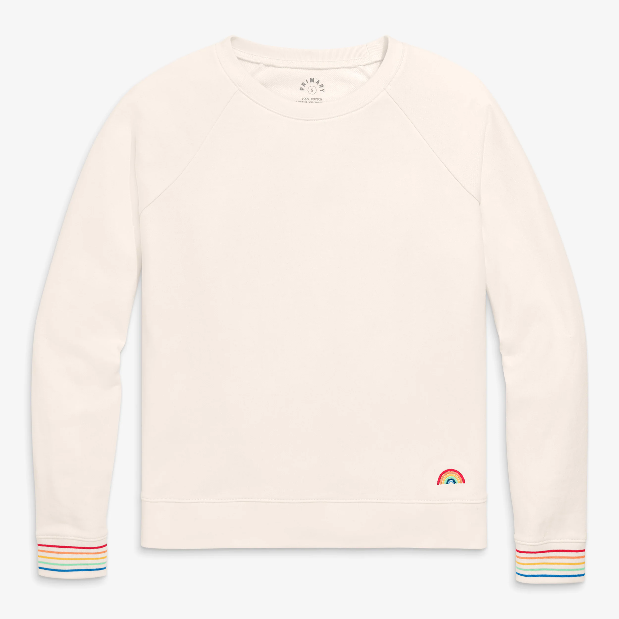 Clearance adult embroidered stripe trim sweatshirt (women's fit)
