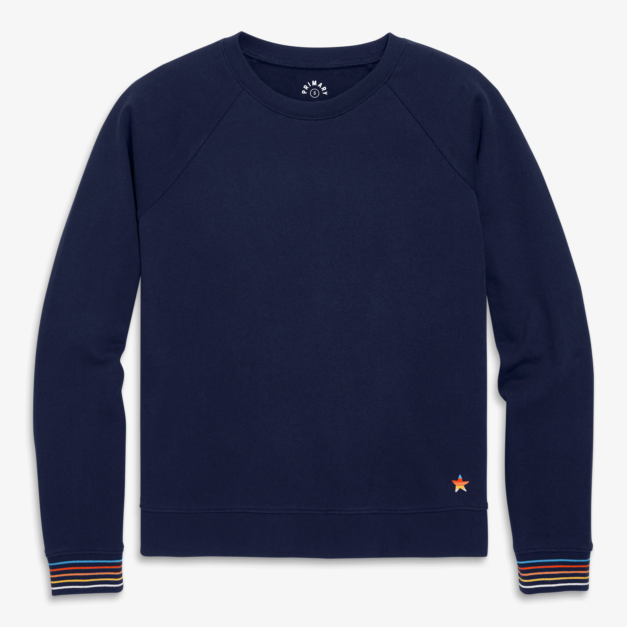 Clearance adult embroidered stripe trim sweatshirt (women's fit) - Image 2