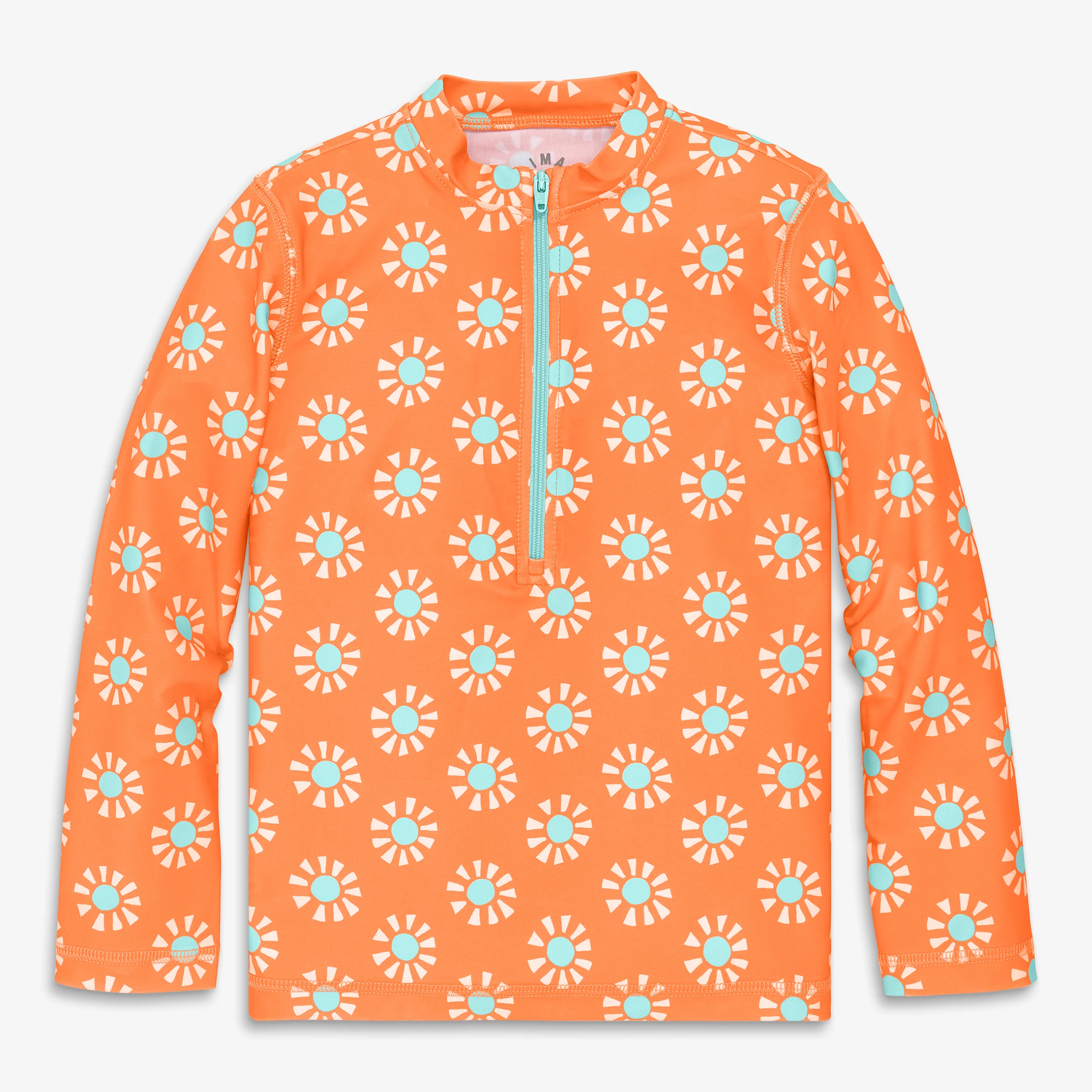 Kids long sleeve half-zip rash guard in cutout suns - Image 2