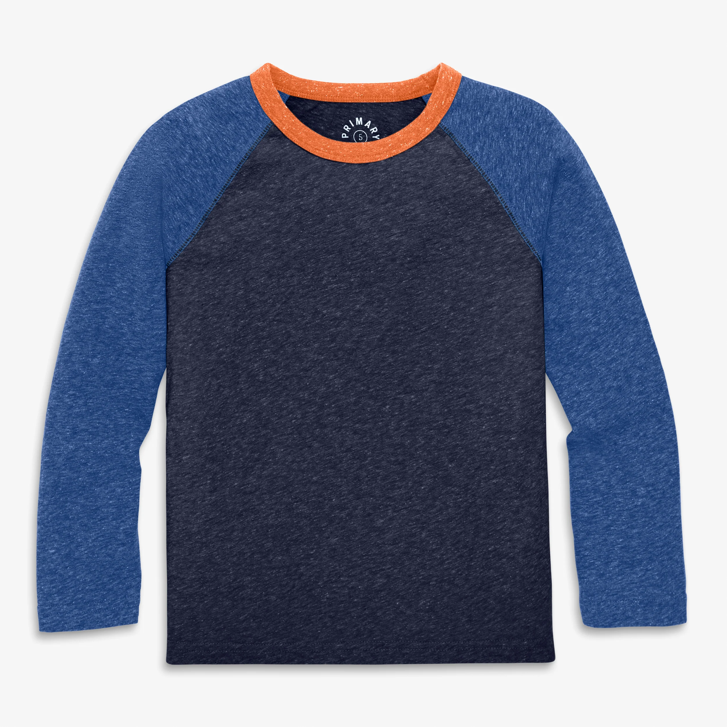 Kids heathered long sleeve baseball tee - Image 2