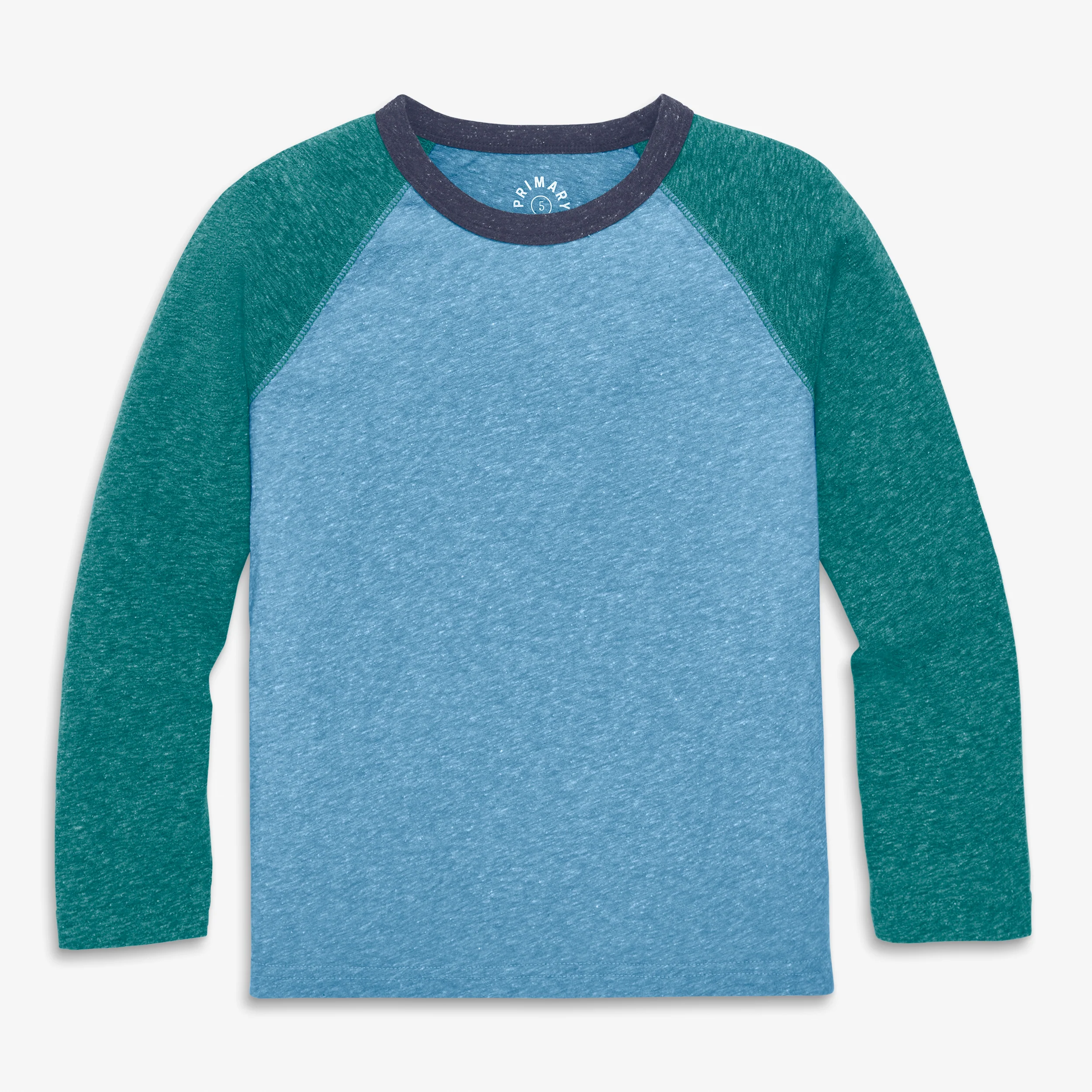Kids heathered long sleeve baseball tee - Image 3
