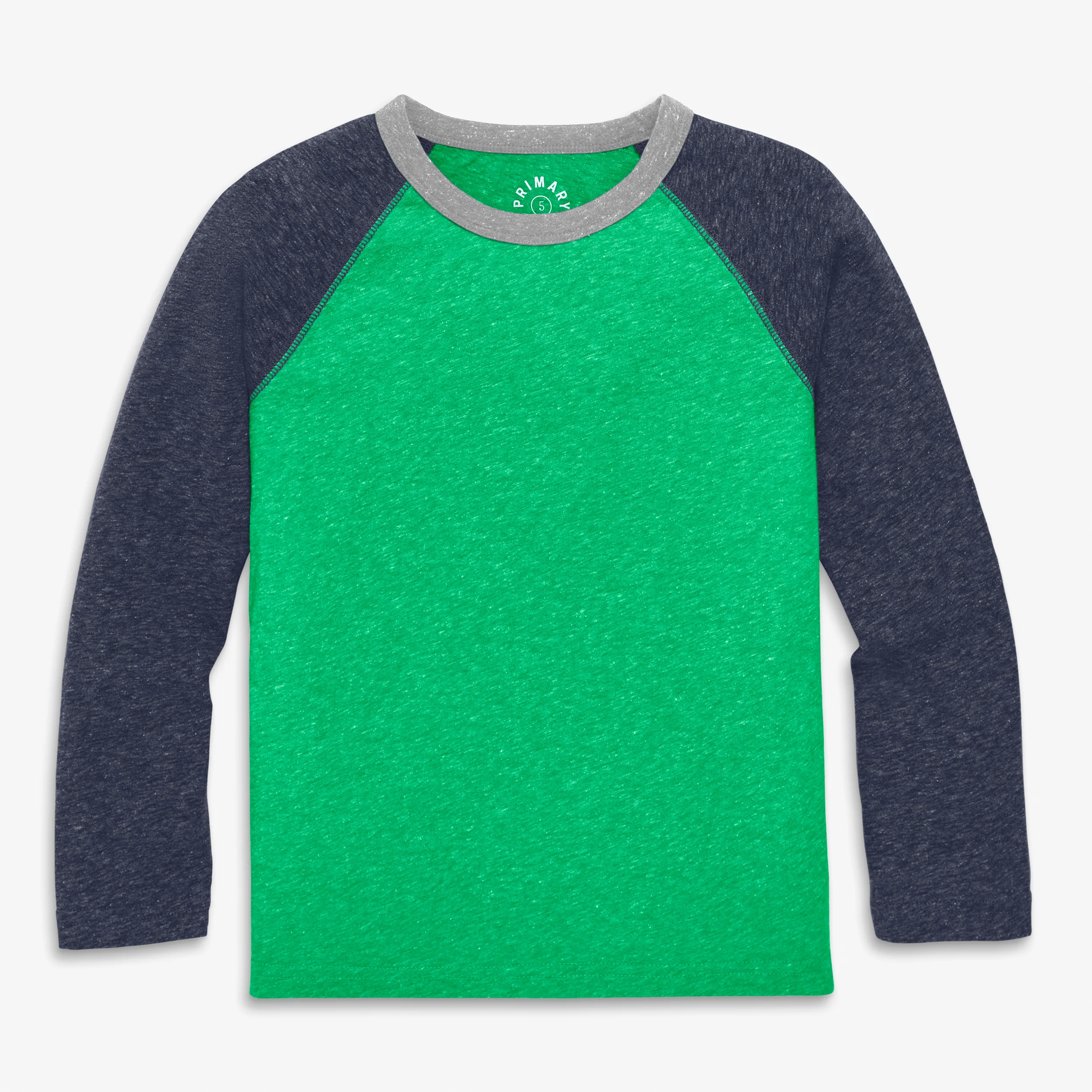 Kids heathered long sleeve baseball tee - Image 4