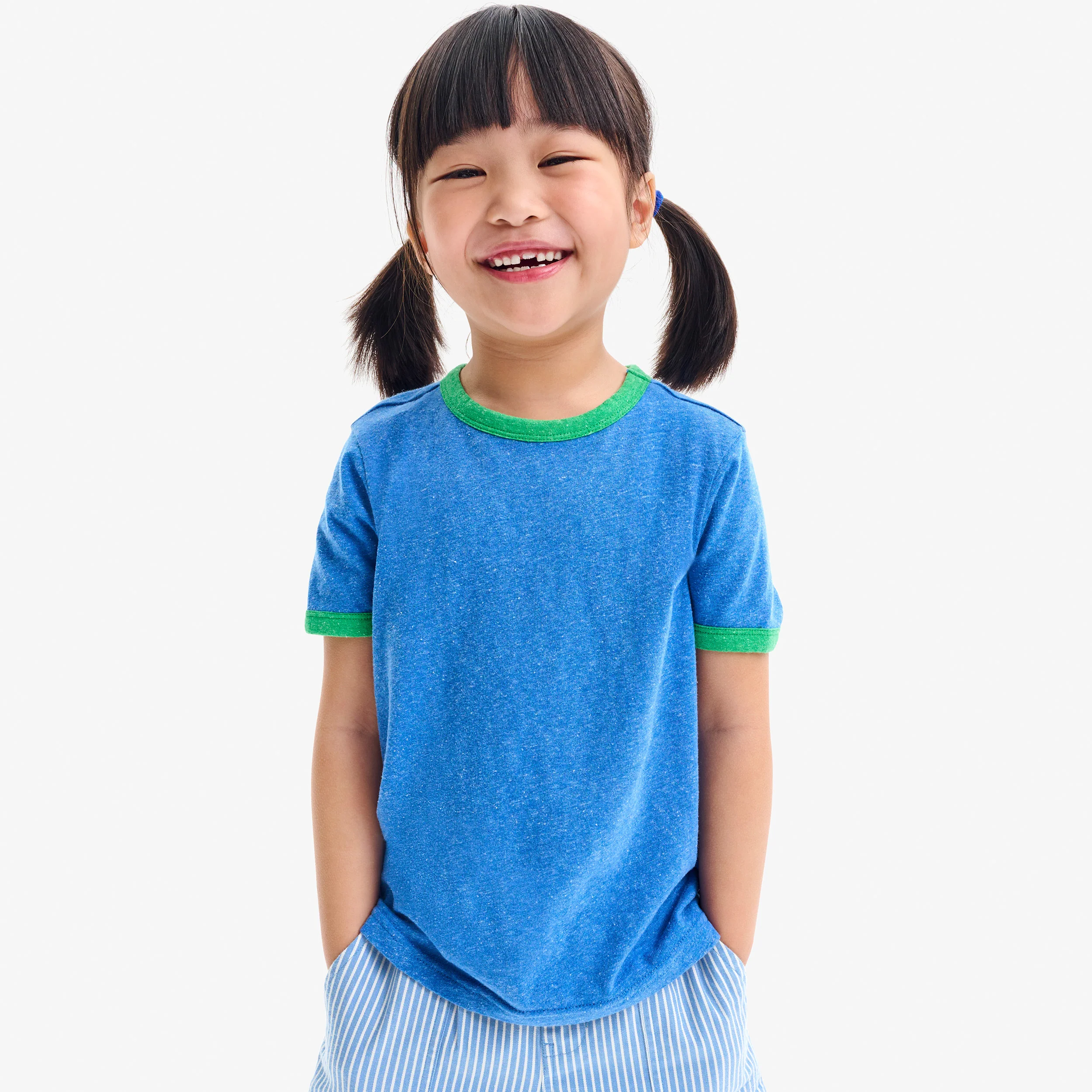 Kids heathered ringer tee